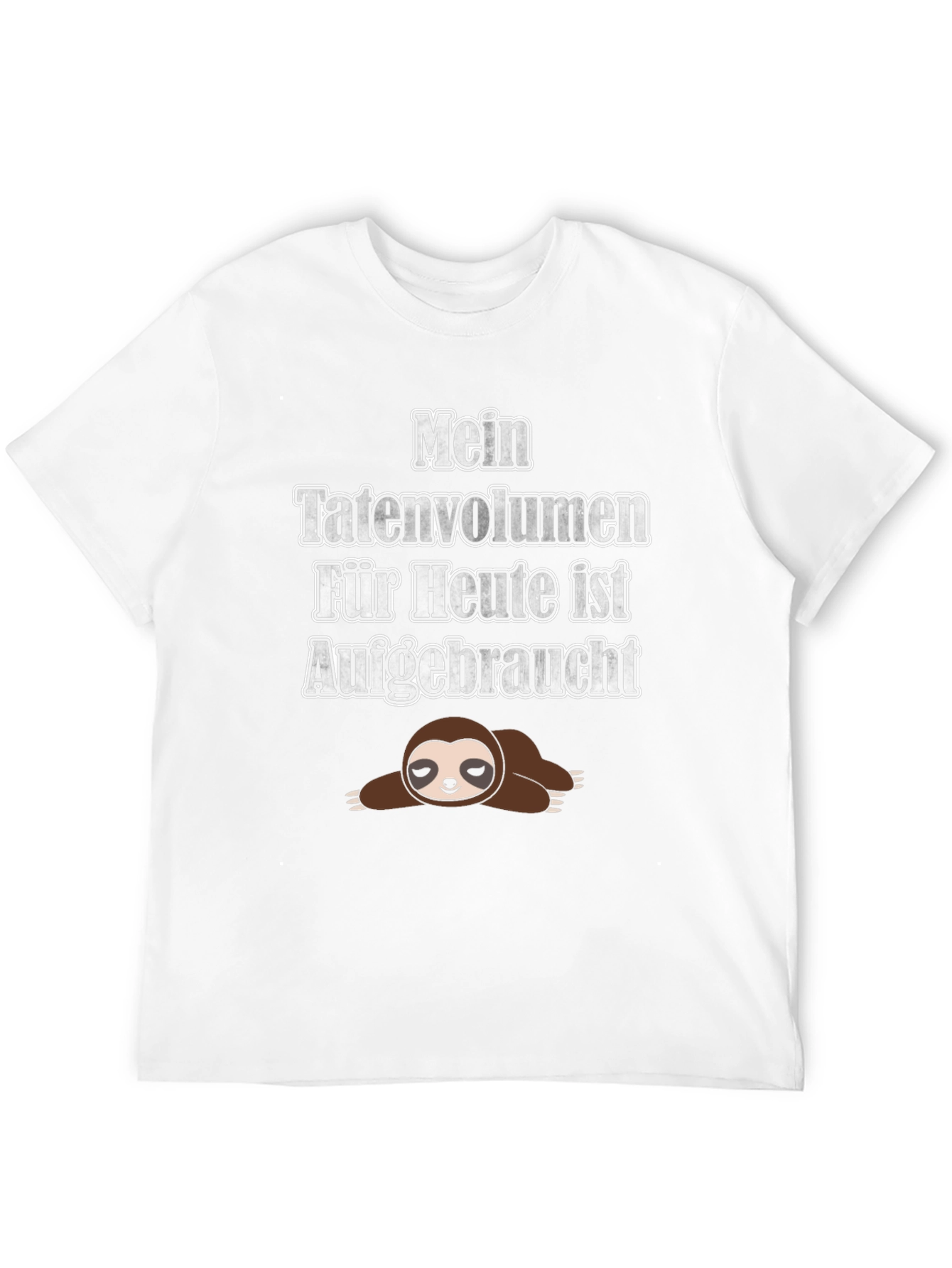 Black Funny Sloth T-Shirt - Mein Tatenvolumen Für Heute Ist Aufgebraucht view 12
