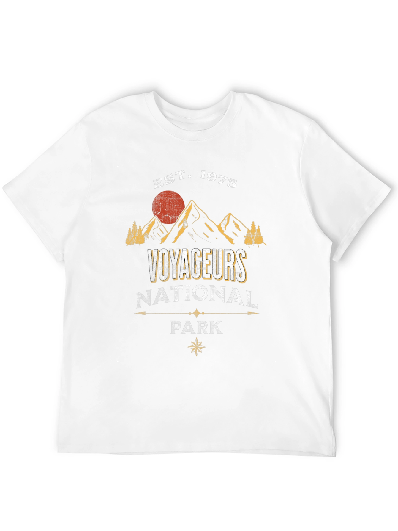 Black Voyageurs National Park Est. 1975 Graphic T-Shirt view 12