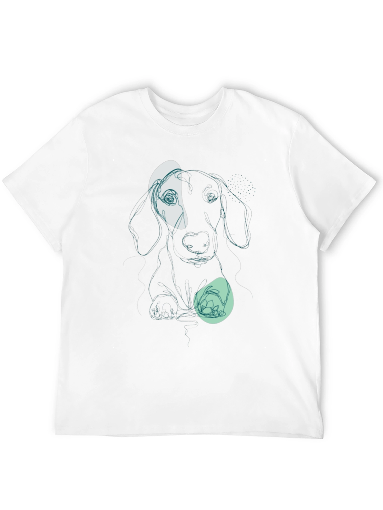 Black Dachshund Line Art Graphic Tee - Modern Casual Style view 12