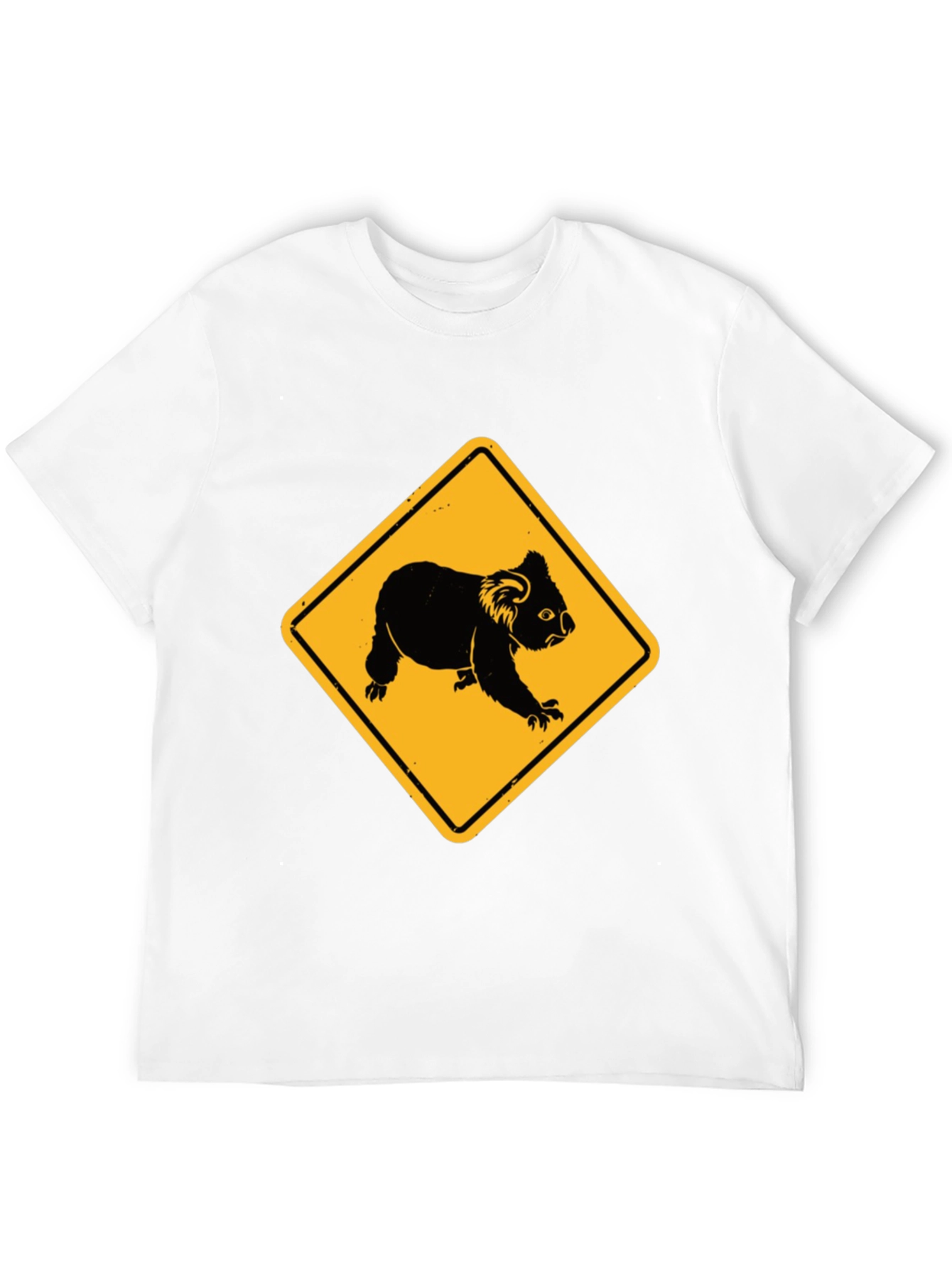 Black Koala Crossing Black T-Shirt view 12