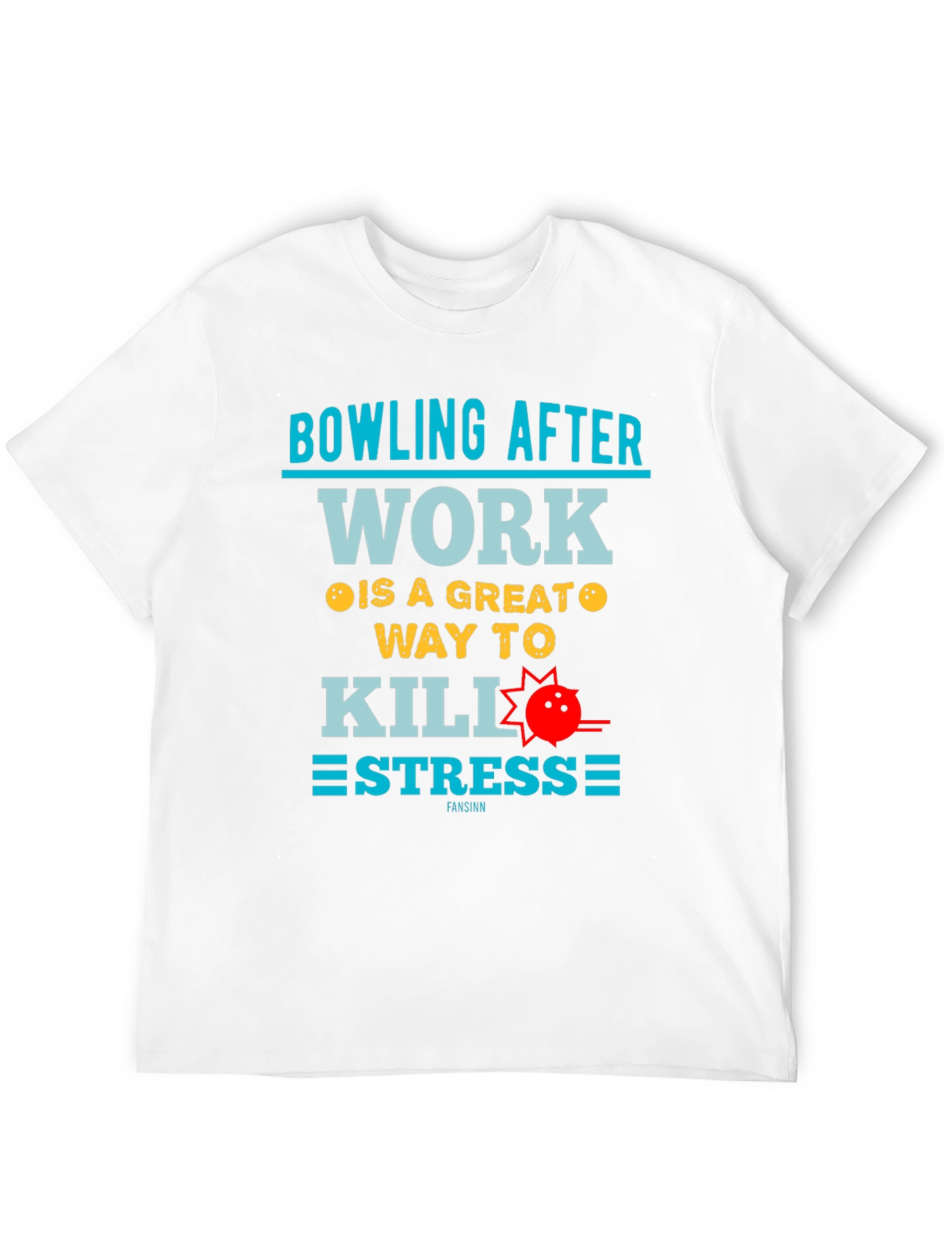 Black Bowling After Work T-Shirt - Stress Relief Tee view 12