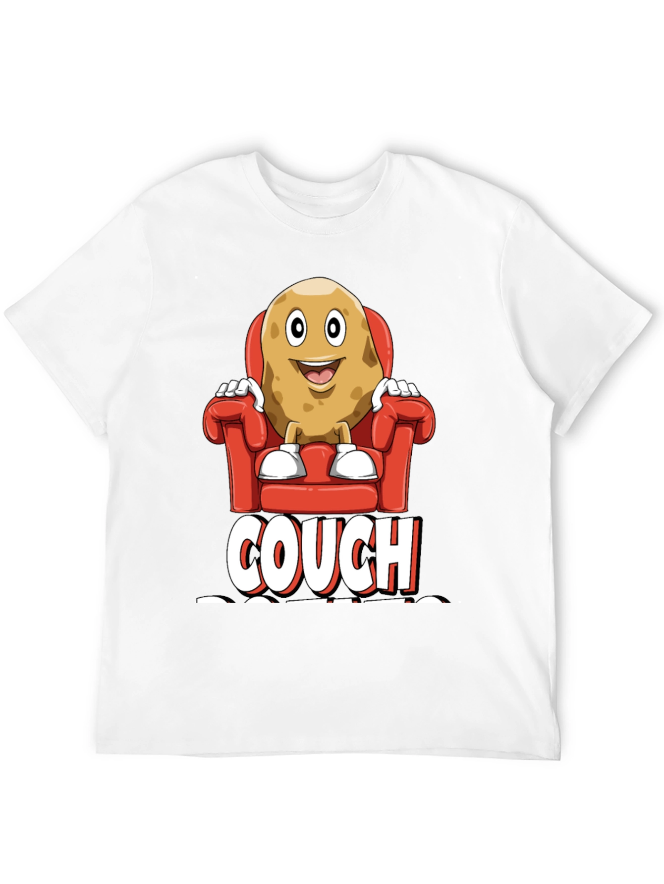 Black Couch Potato Graphic T-Shirt - Funny Relaxed Fit Tee view 12