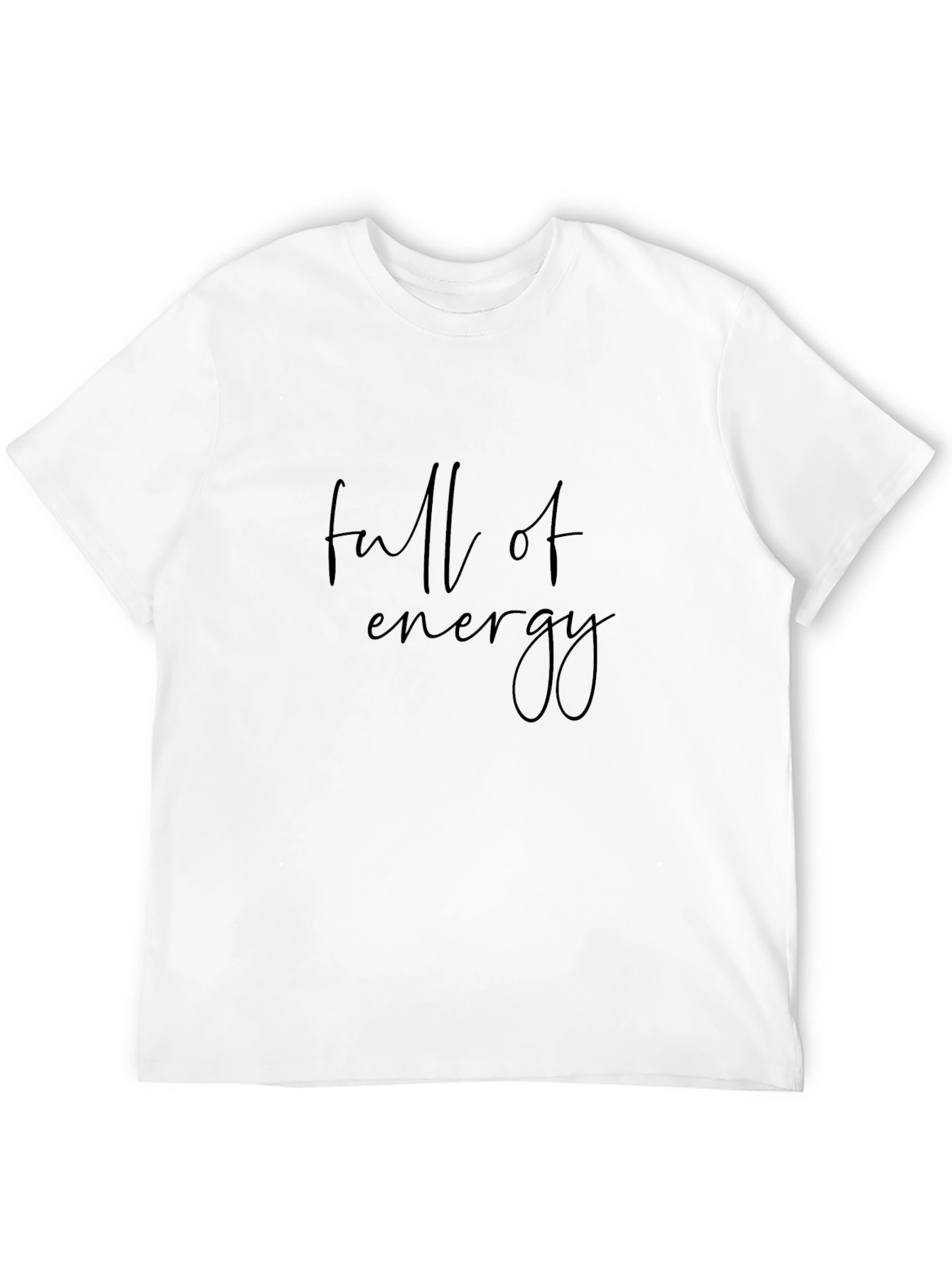 Black Full of Energy Graphic Tee - Soft Cotton Blend view 12