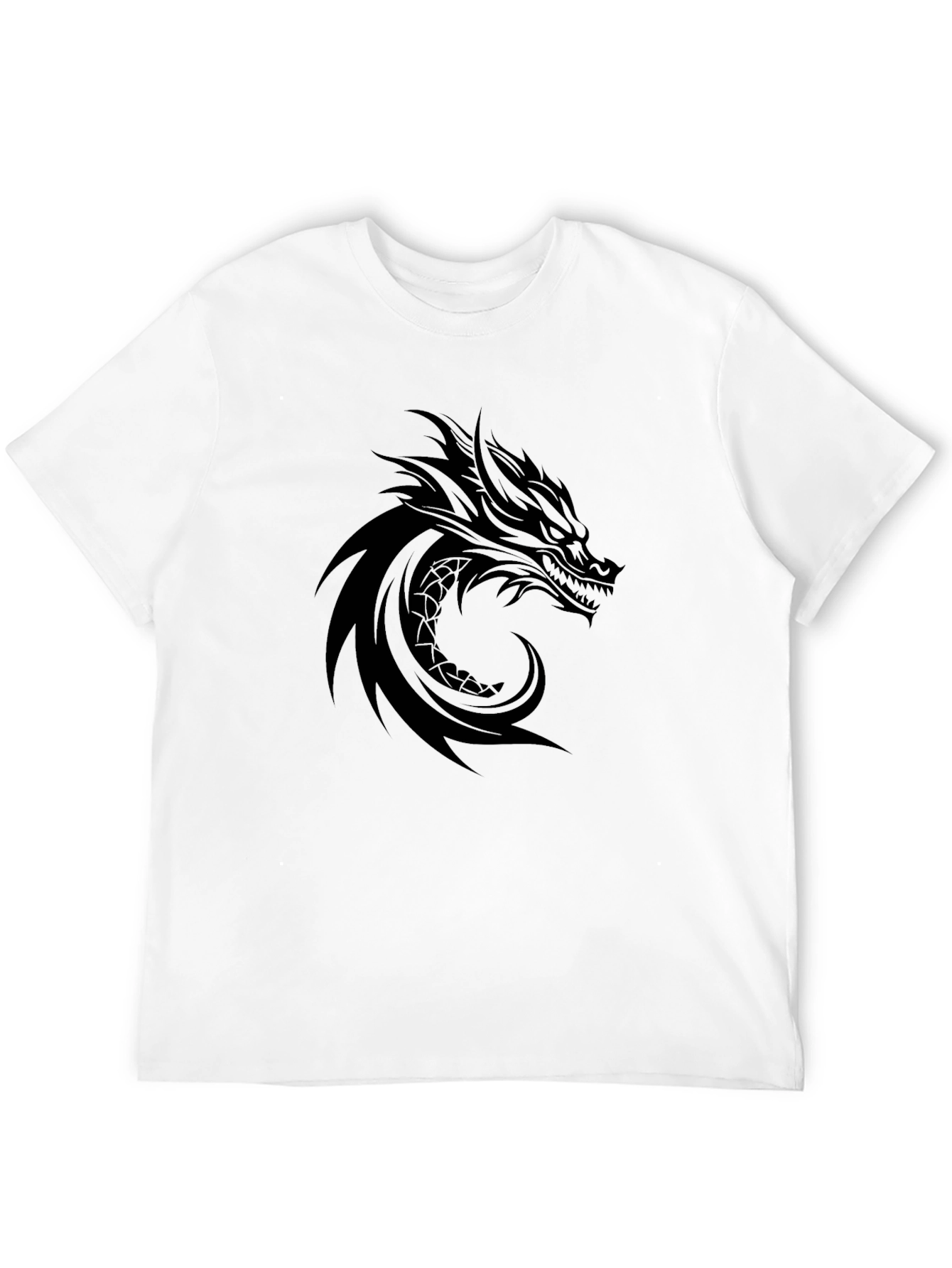 Black Dragon Graphic Tee - Men's Black Crew Neck T-Shirt view 12