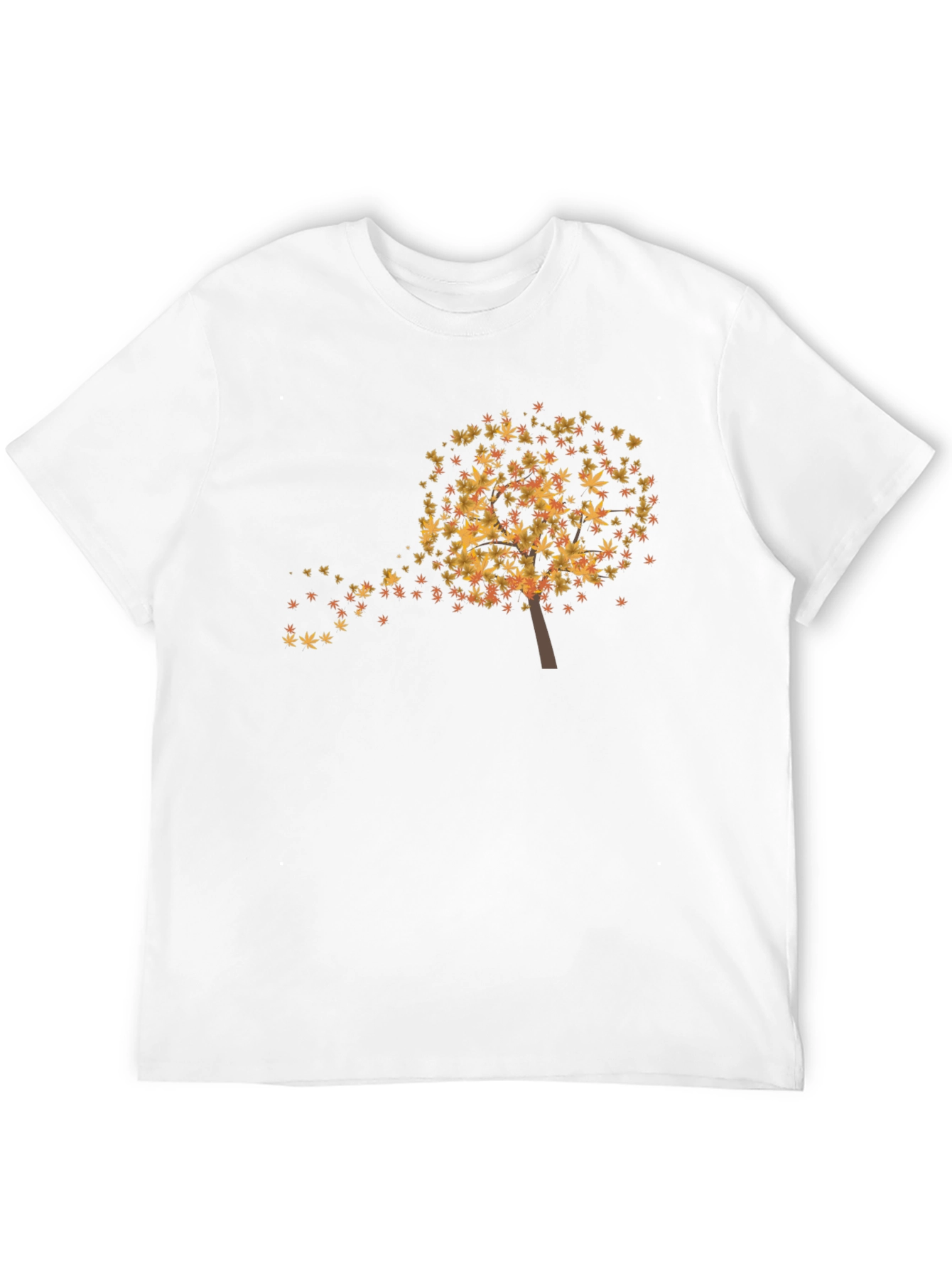 Black Fall Leaves Tree Graphic T-Shirt - Soft & Stylish view 12