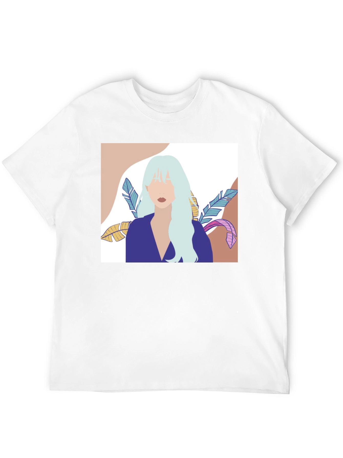 Black Abstract Woman Portrait Graphic T-Shirt - Black view 12