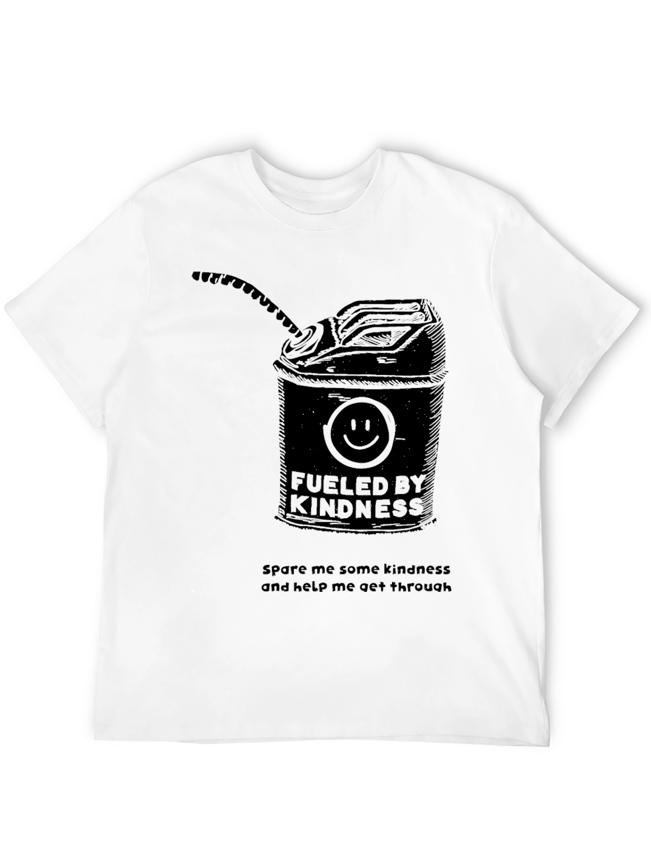 Black Fueled By Kindness Graphic Tee - Unisex Black T-Shirt view 12