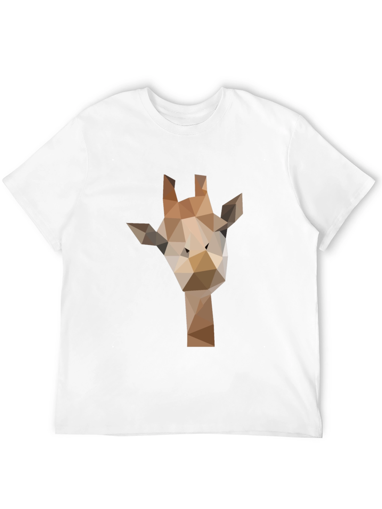 Black Geometric Giraffe Graphic Tee - Modern Black T-Shirt view 12