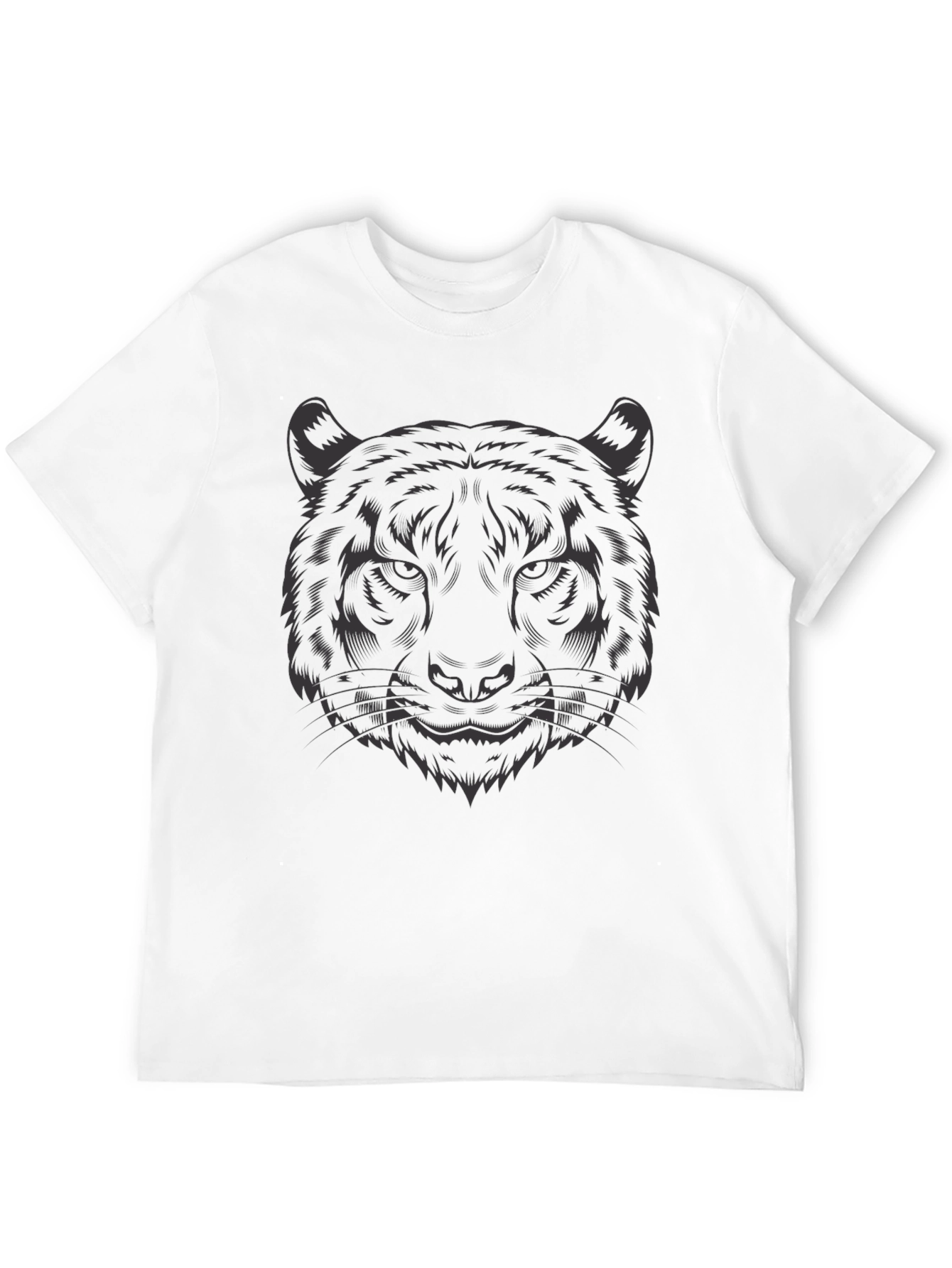 Black Tiger Graphic Black T-Shirt view 12