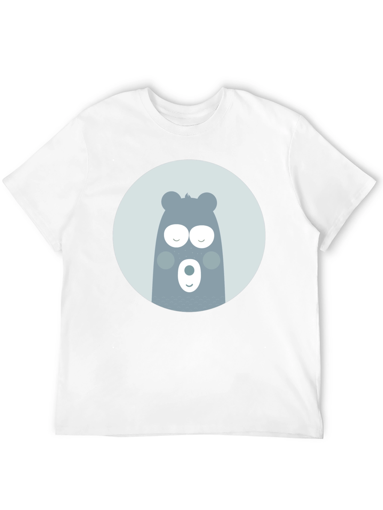 Black Cute Bear Graphic Black T-Shirt view 12