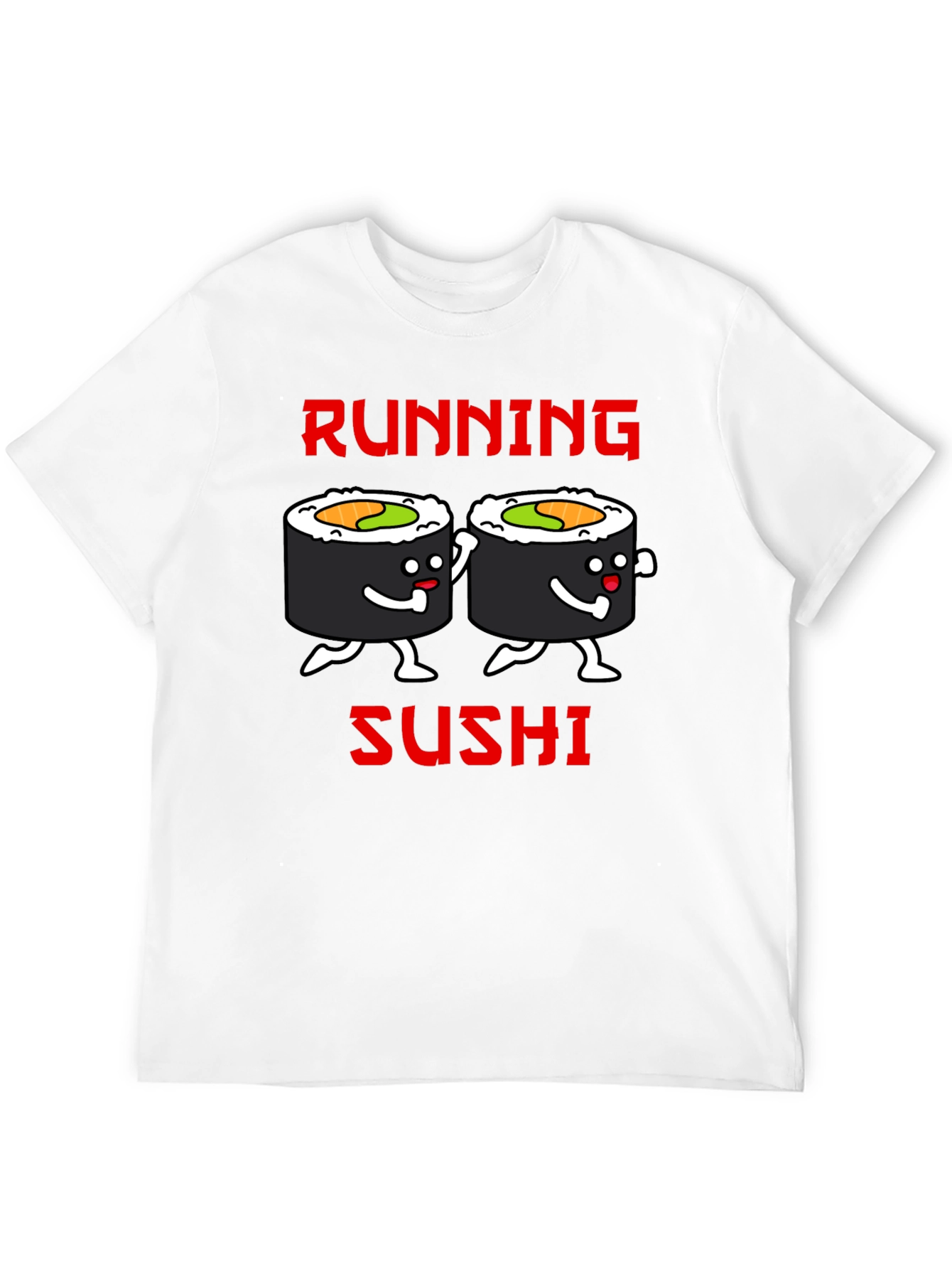 Black Running Sushi Graphic T-Shirt - Black view 12
