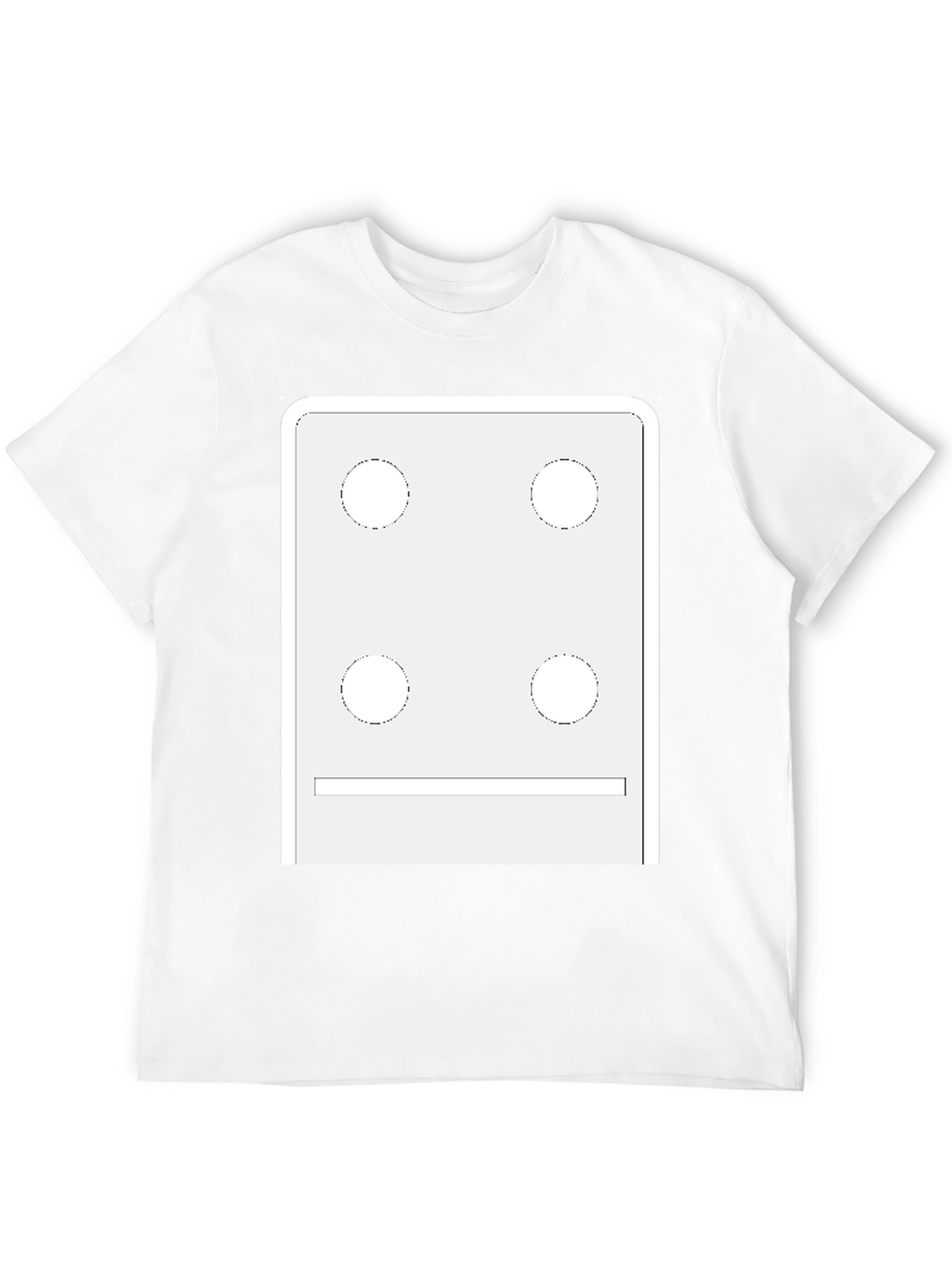 Black Dice Face Graphic Tee - Novelty T-Shirt view 12