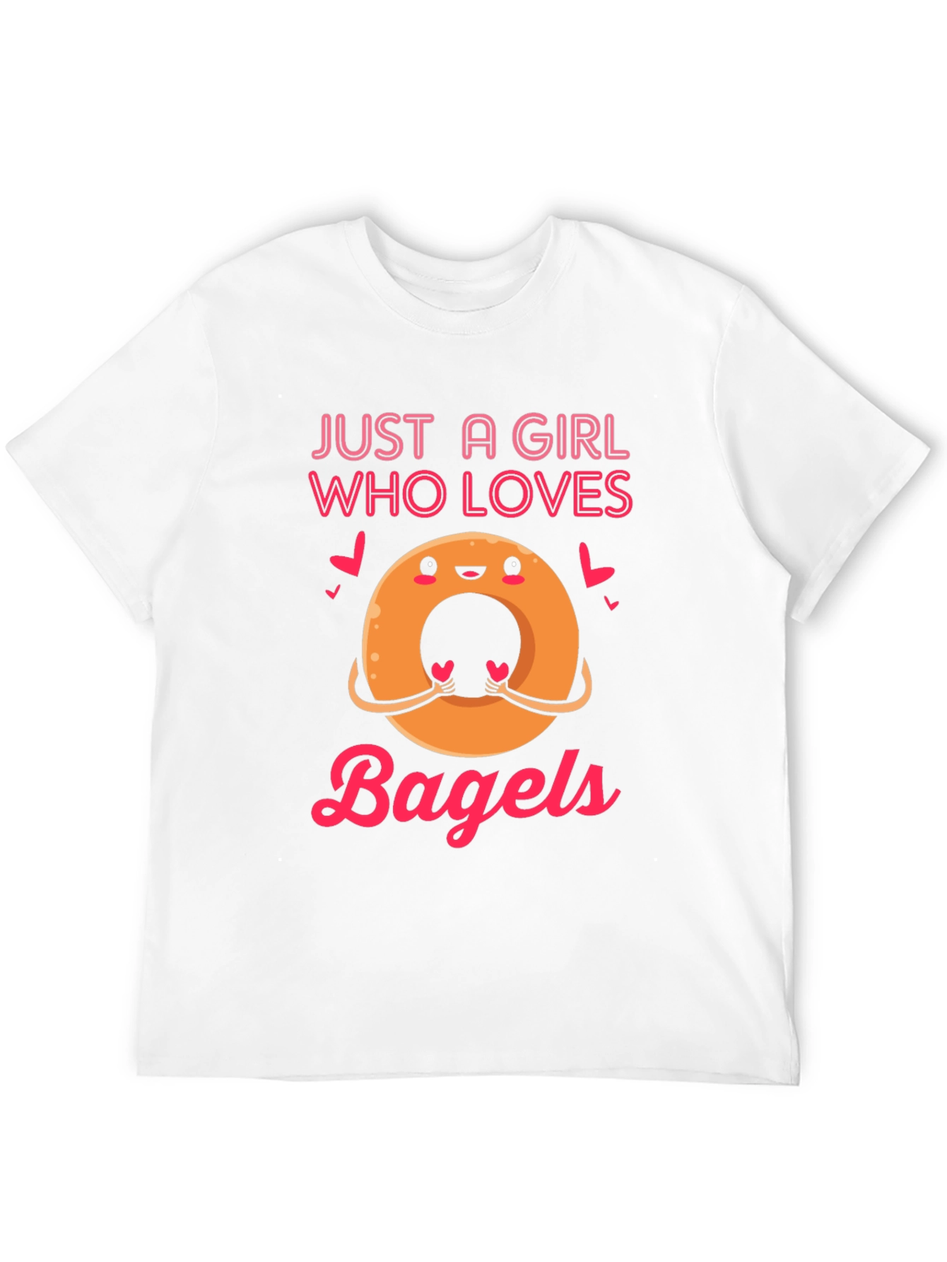 Black Just a Girl Who Loves Bagels T-Shirt Funny Cute Foodie Tee view 12
