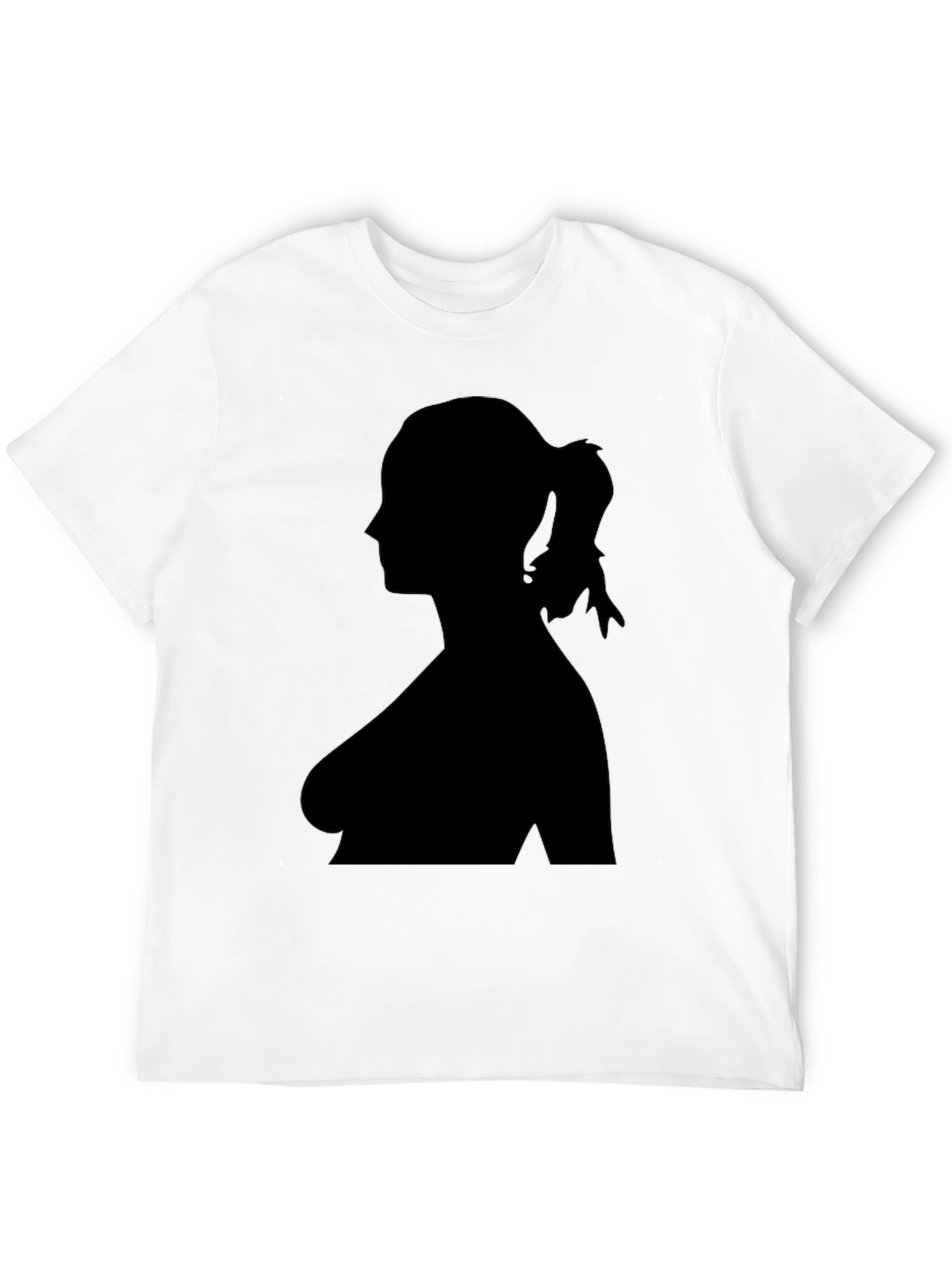 Black Silhouette Woman Black T-Shirt view 12