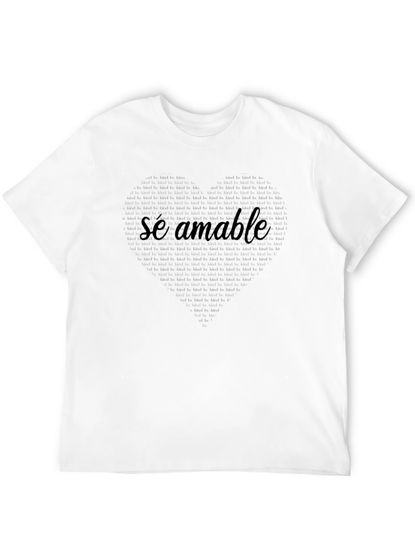 Black Se Amable Kindness Heart T-Shirt - Be Kind view 12