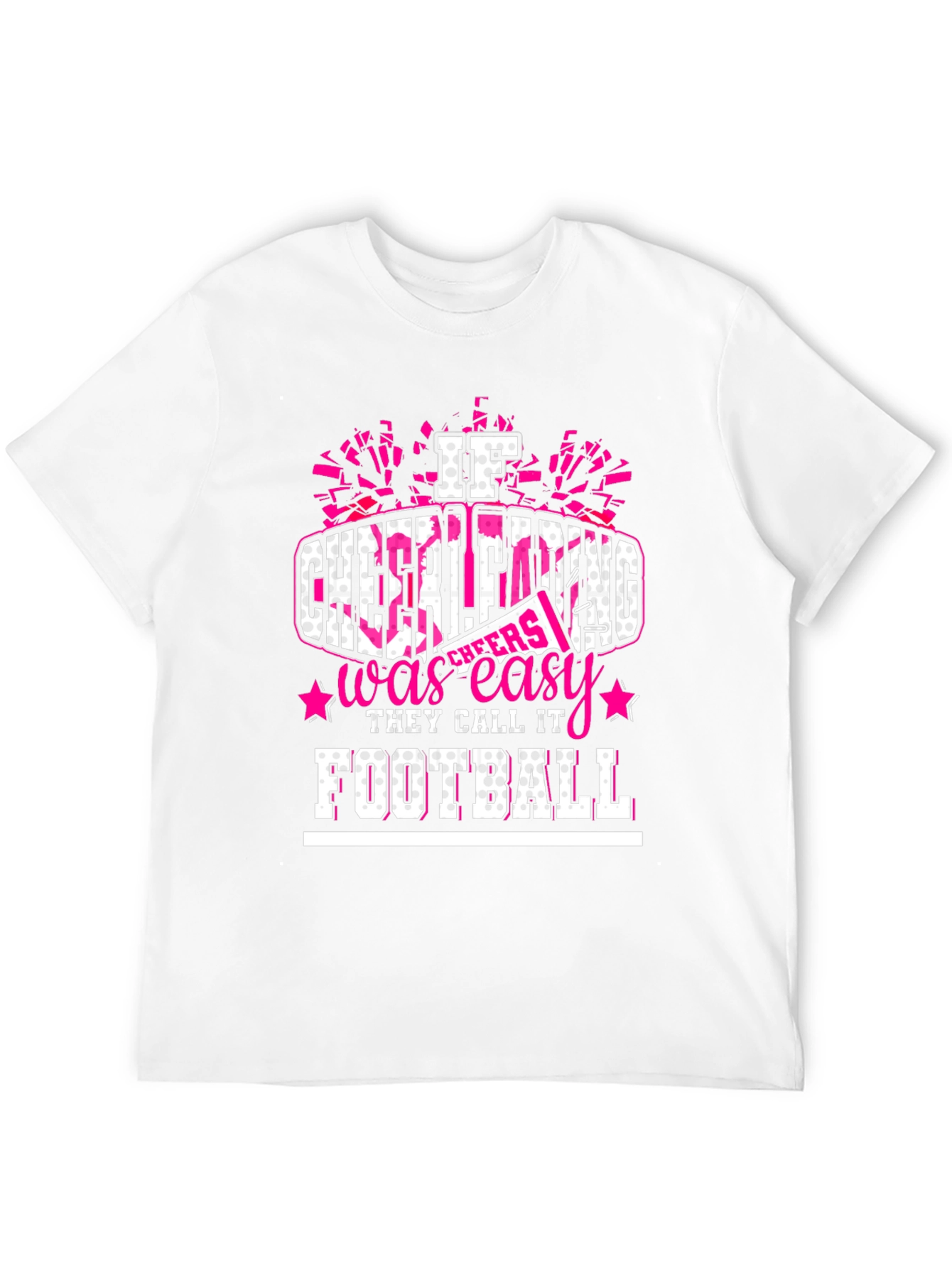 Black Cheerleading T-Shirt - If Cheerleading Was Easy, They Call It Football view 12