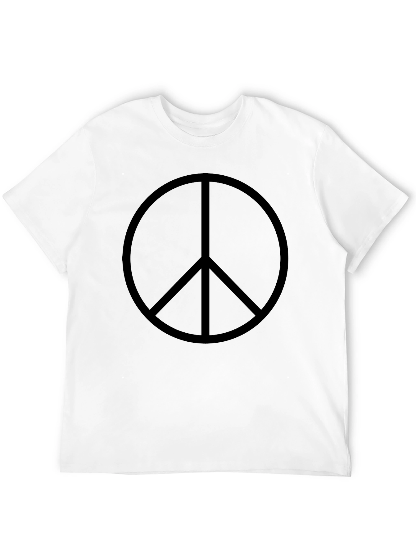 Black Peace Sign Black T-Shirt view 12