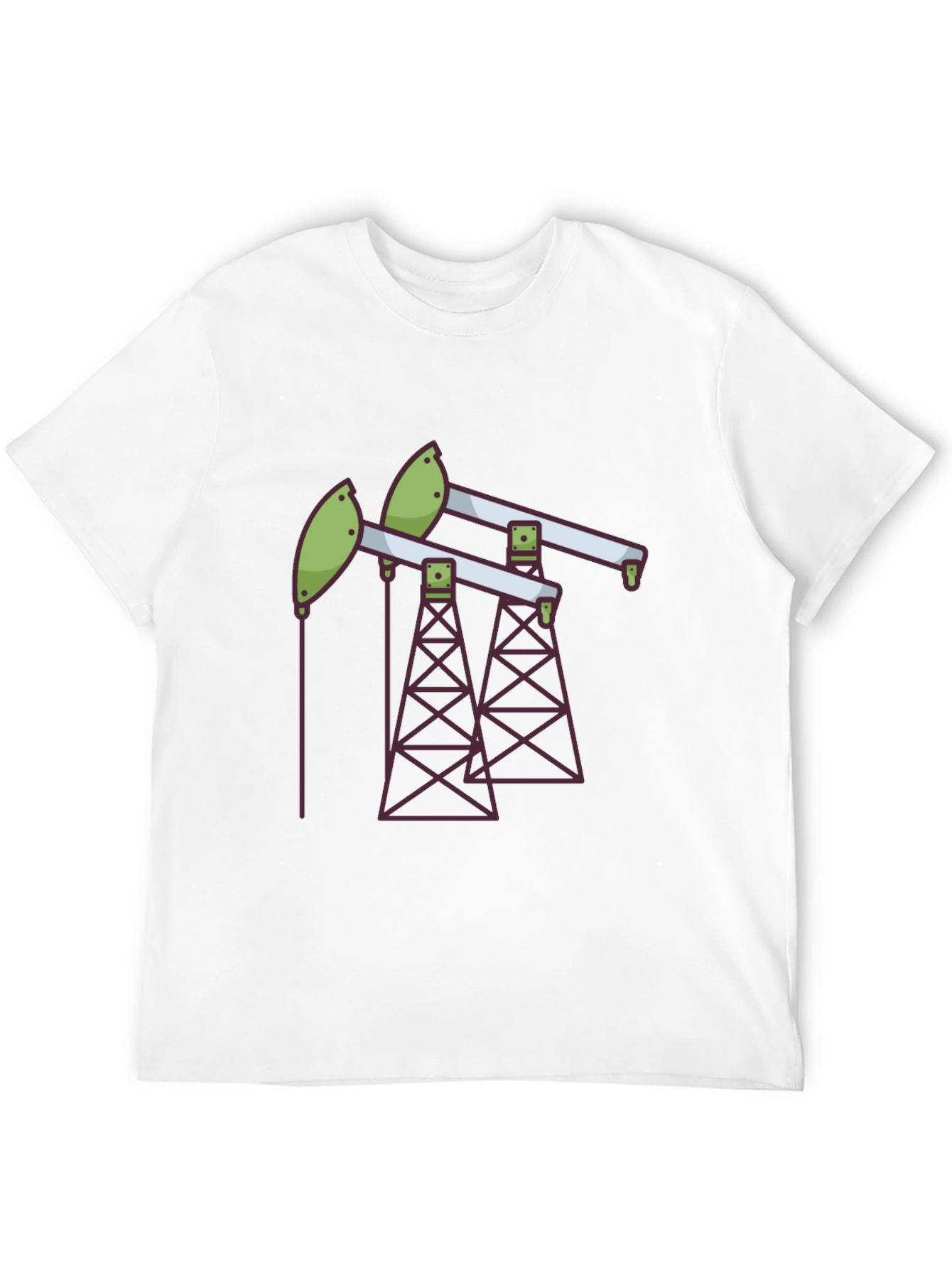 Black Black Oil Rig T-Shirt - Modern Graphic Tee view 12