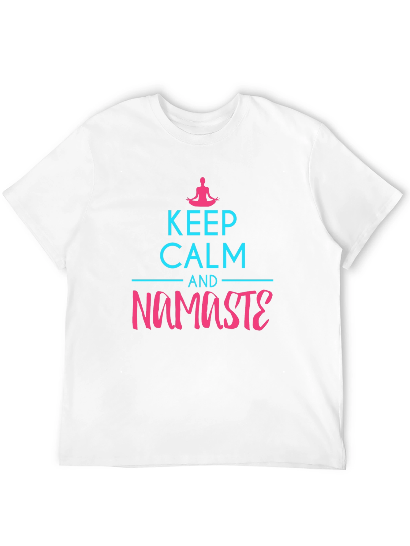 Black Keep Calm and Namaste Graphic Tee view 12