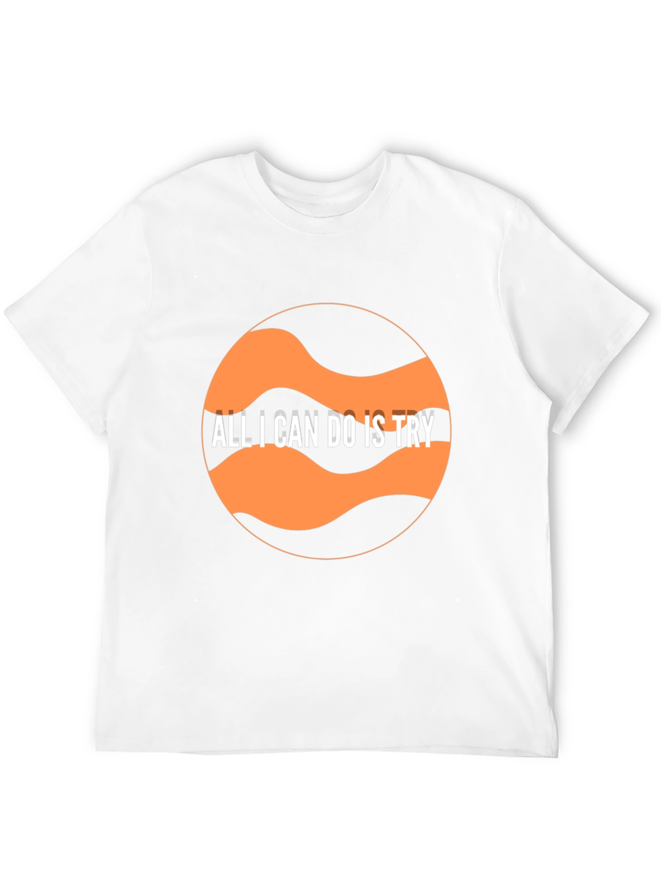 Black Motivational Graphic T-Shirt - All I Can Do Is Try view 12