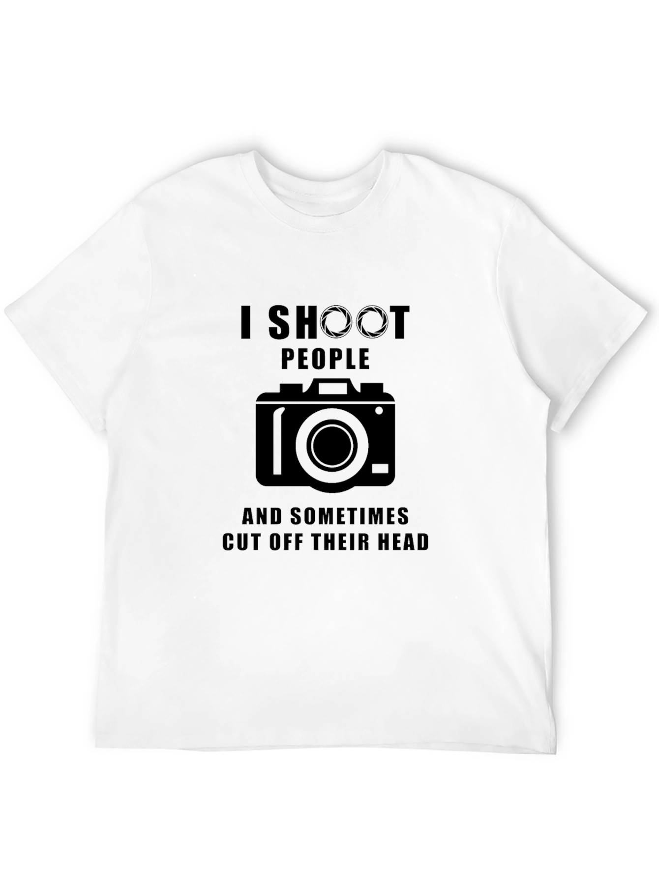 Black Funny Photographer T-Shirt - I Shoot People view 12