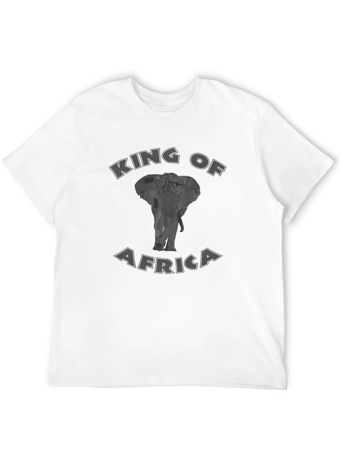 Black King of Africa Elephant Graphic Tee view 12