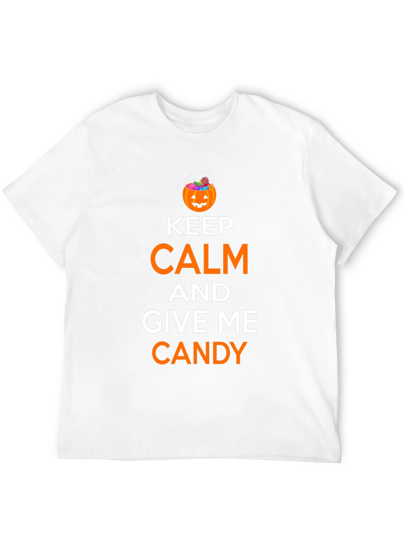Black Keep Calm and Give Me Candy Halloween T-Shirt view 12