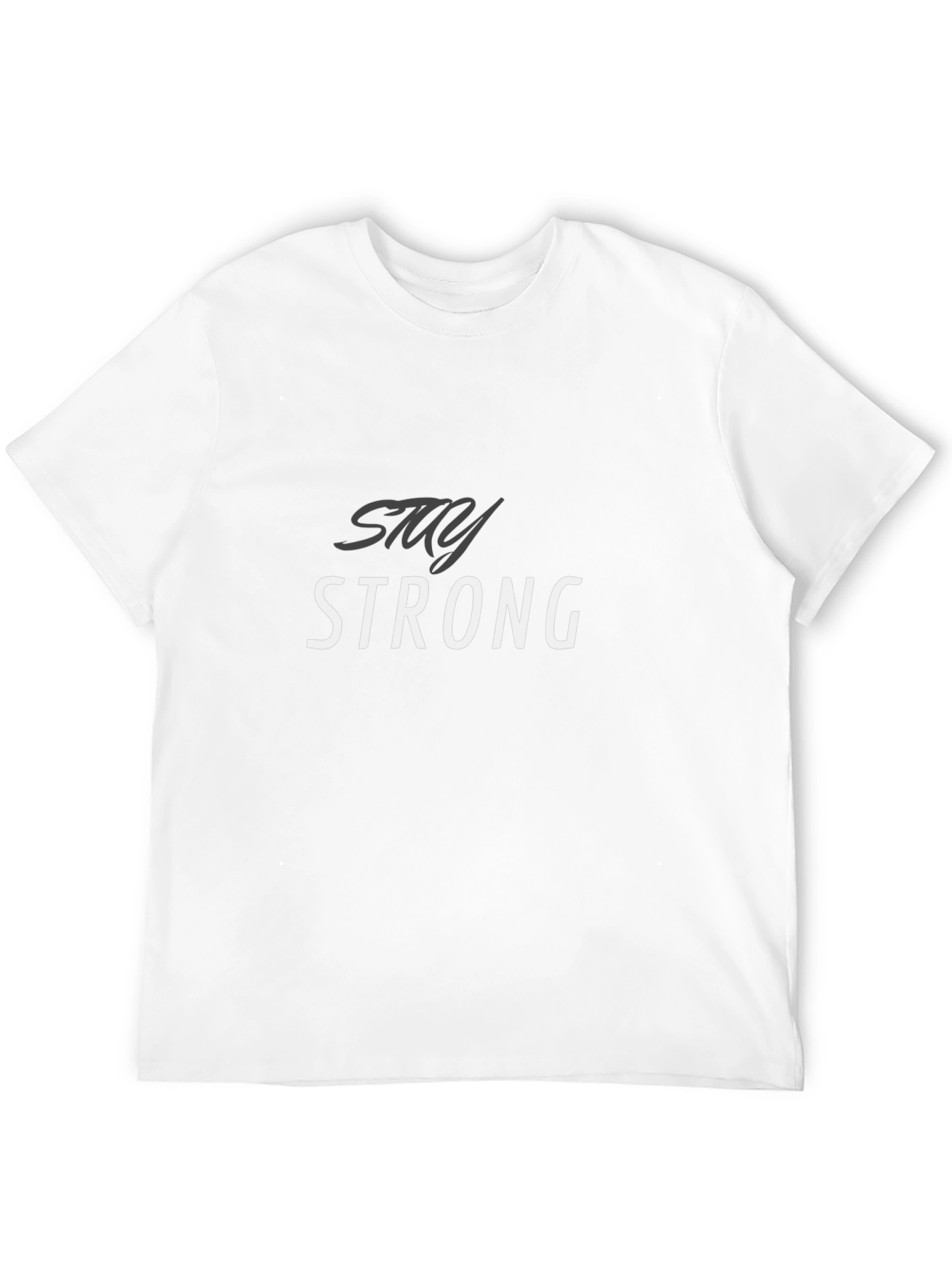 Black Stay Strong Graphic Tee - Men's Black T-Shirt view 12