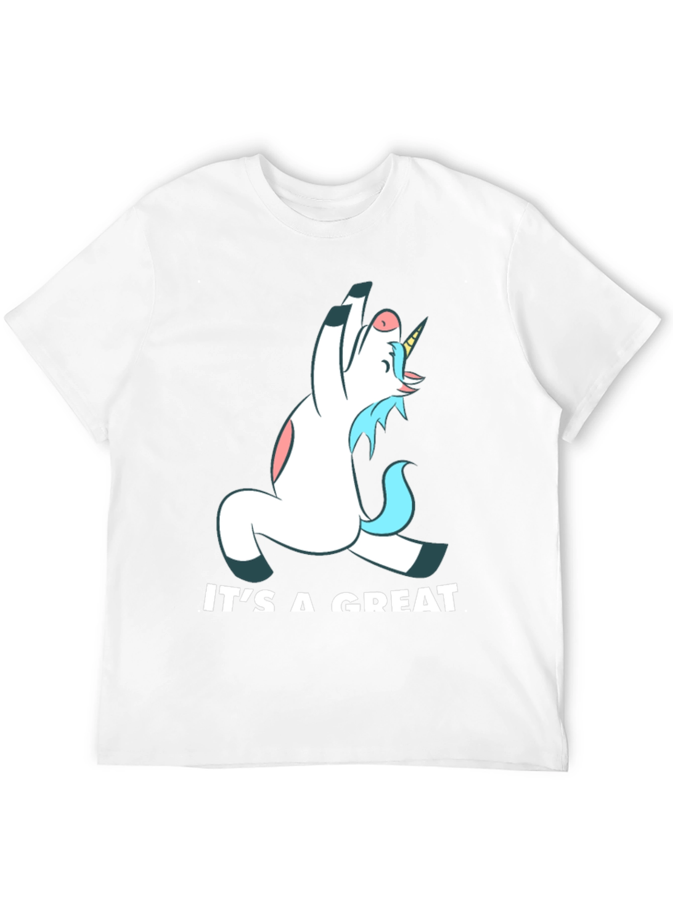 Black Funny Unicorn Yoga Black T-Shirt view 12