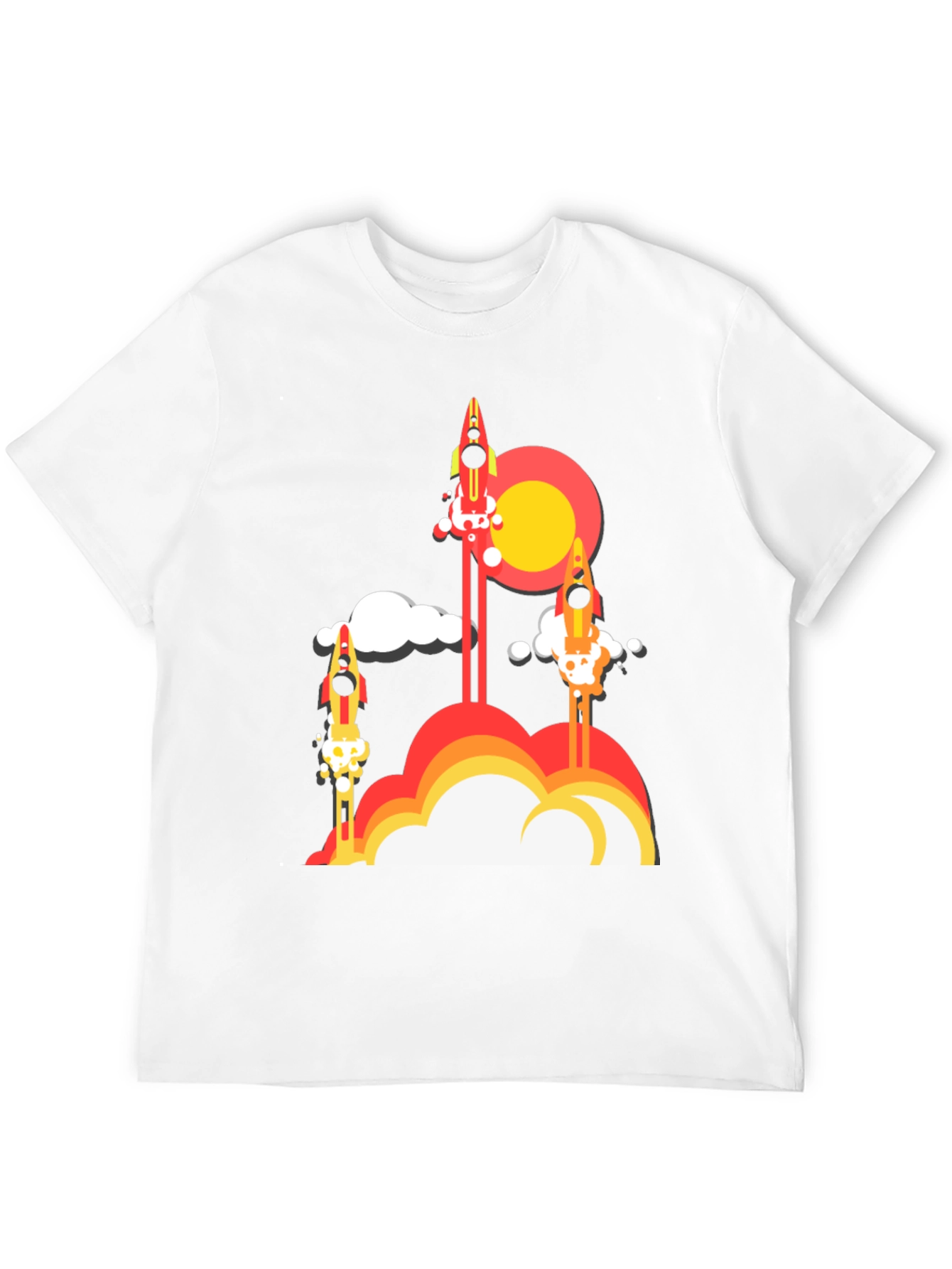Black Rocket Launch Graphic Tee - Retro Style view 12