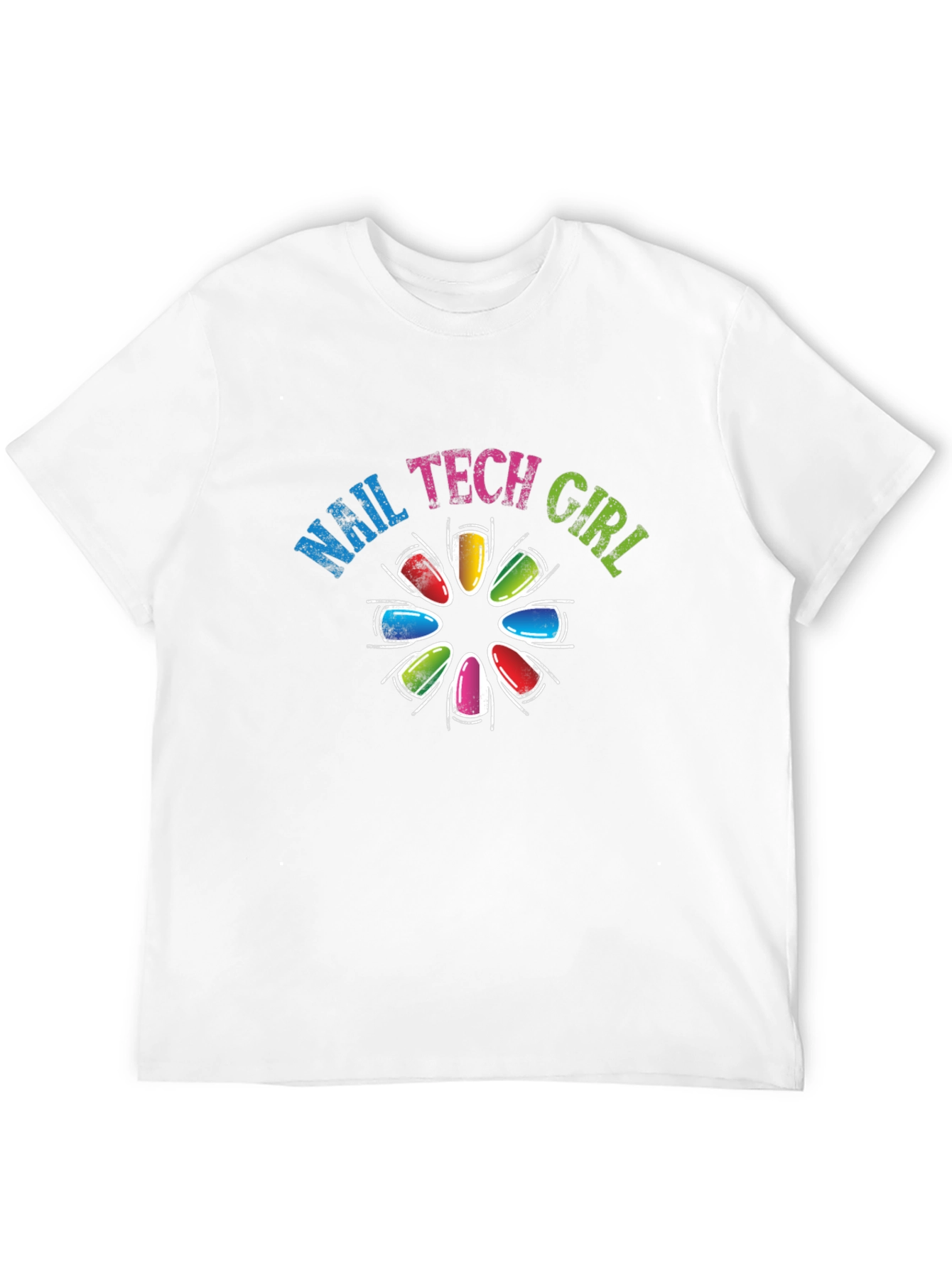 Black Nail Tech Girl T-Shirt view 12