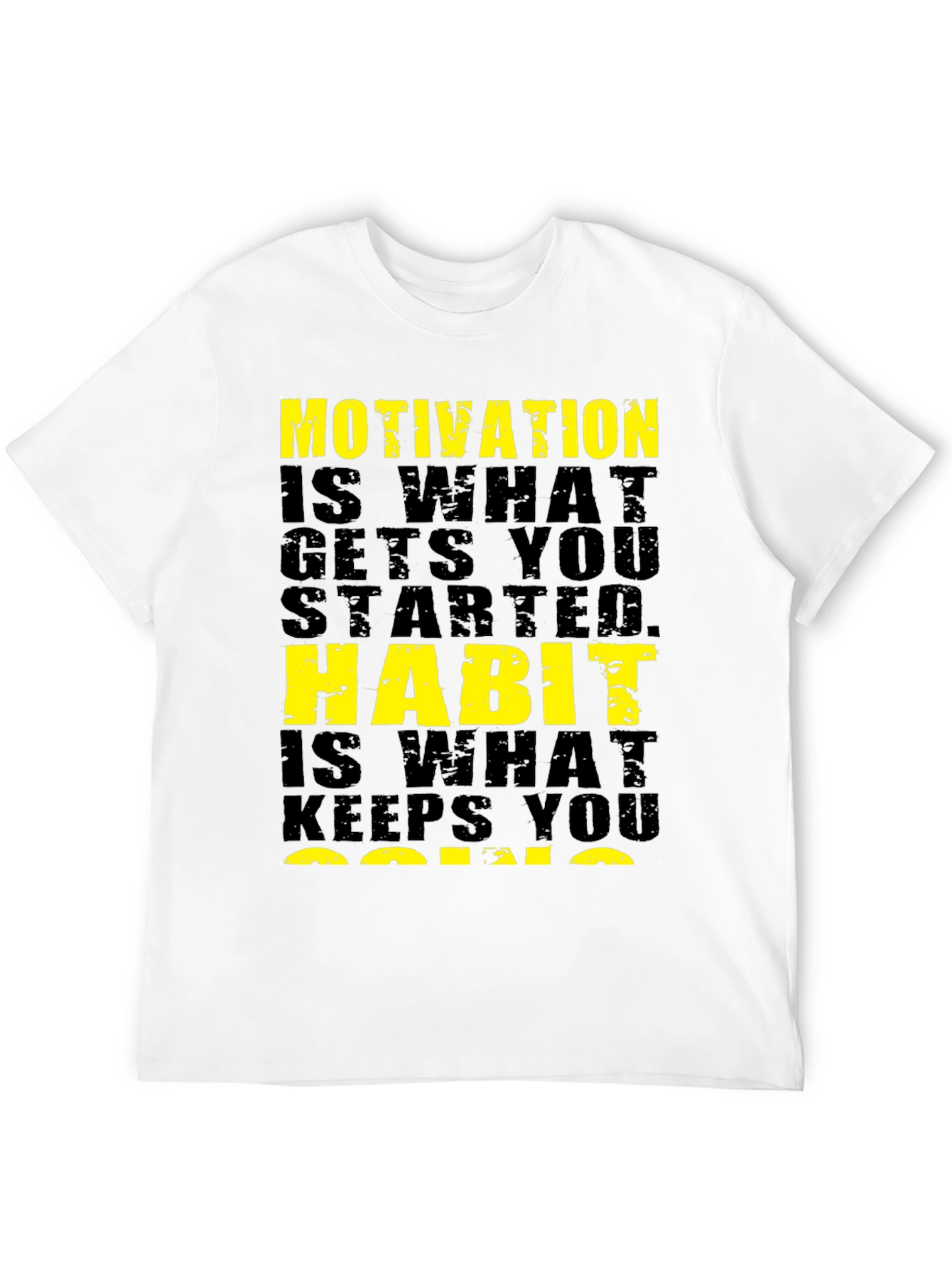 Black Motivational Quote Black T-Shirt view 12
