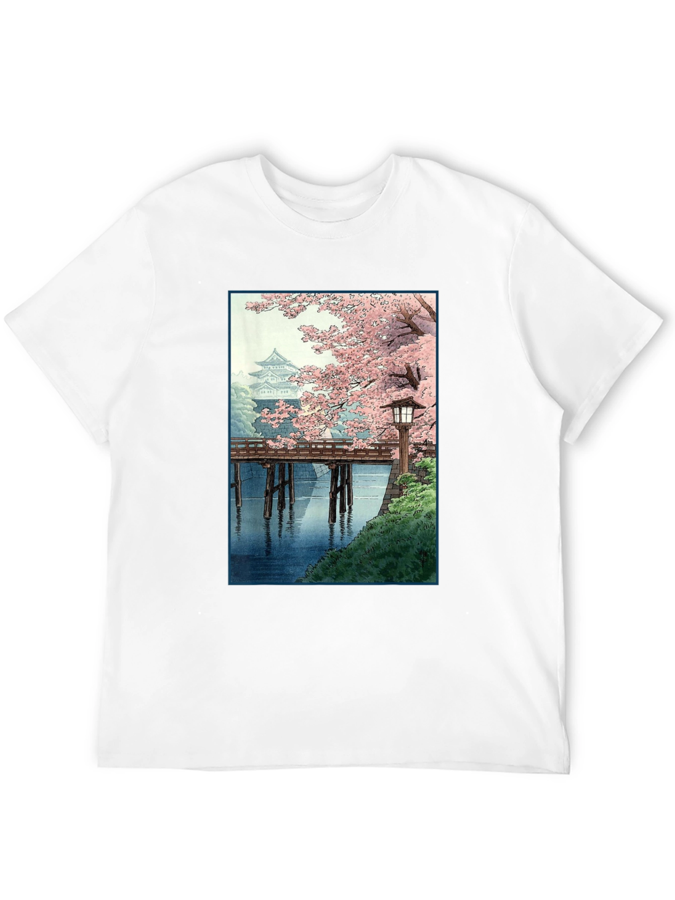 Black Japanese Cherry Blossom T-Shirt view 12