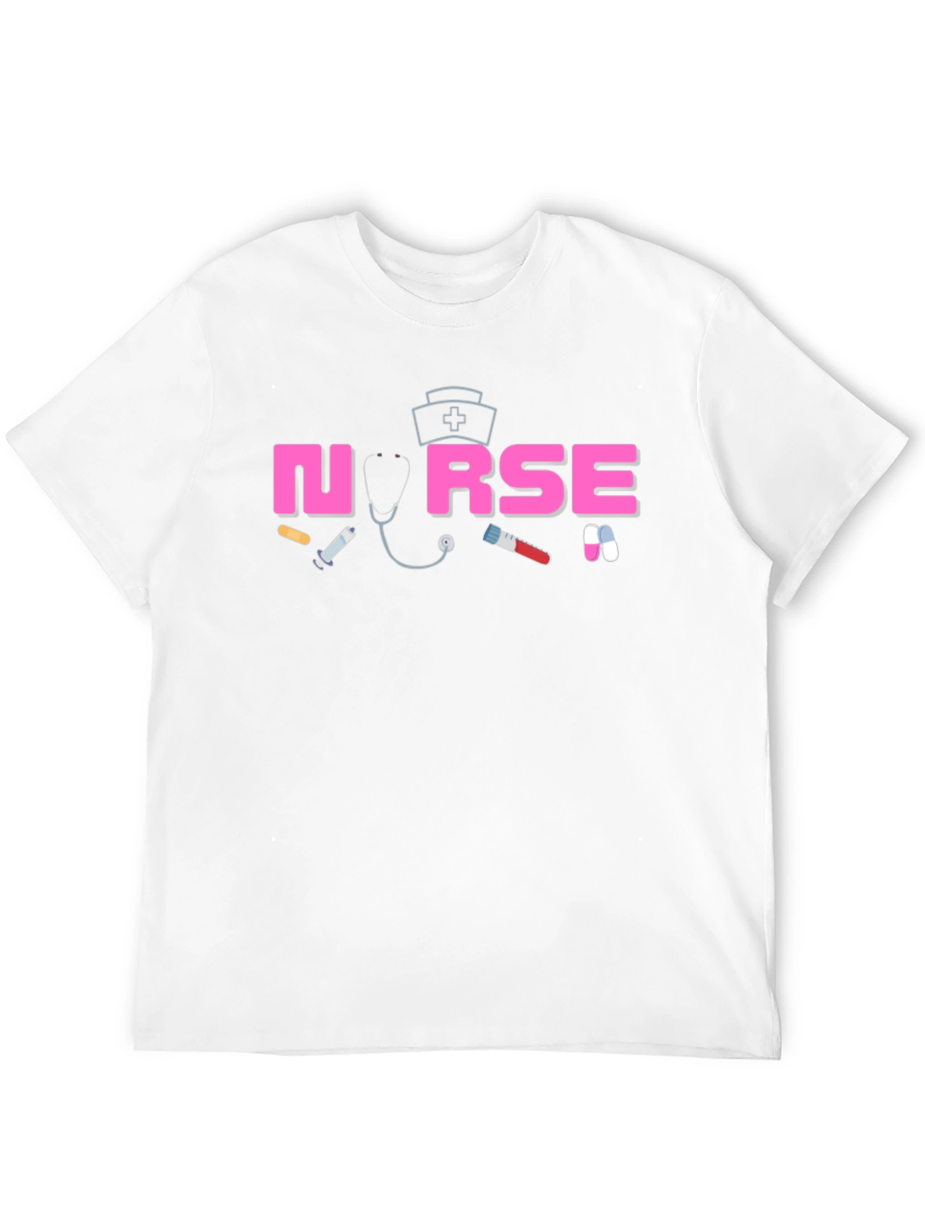 Black Nurse Graphic T-Shirt, Medical Theme Apparel view 12