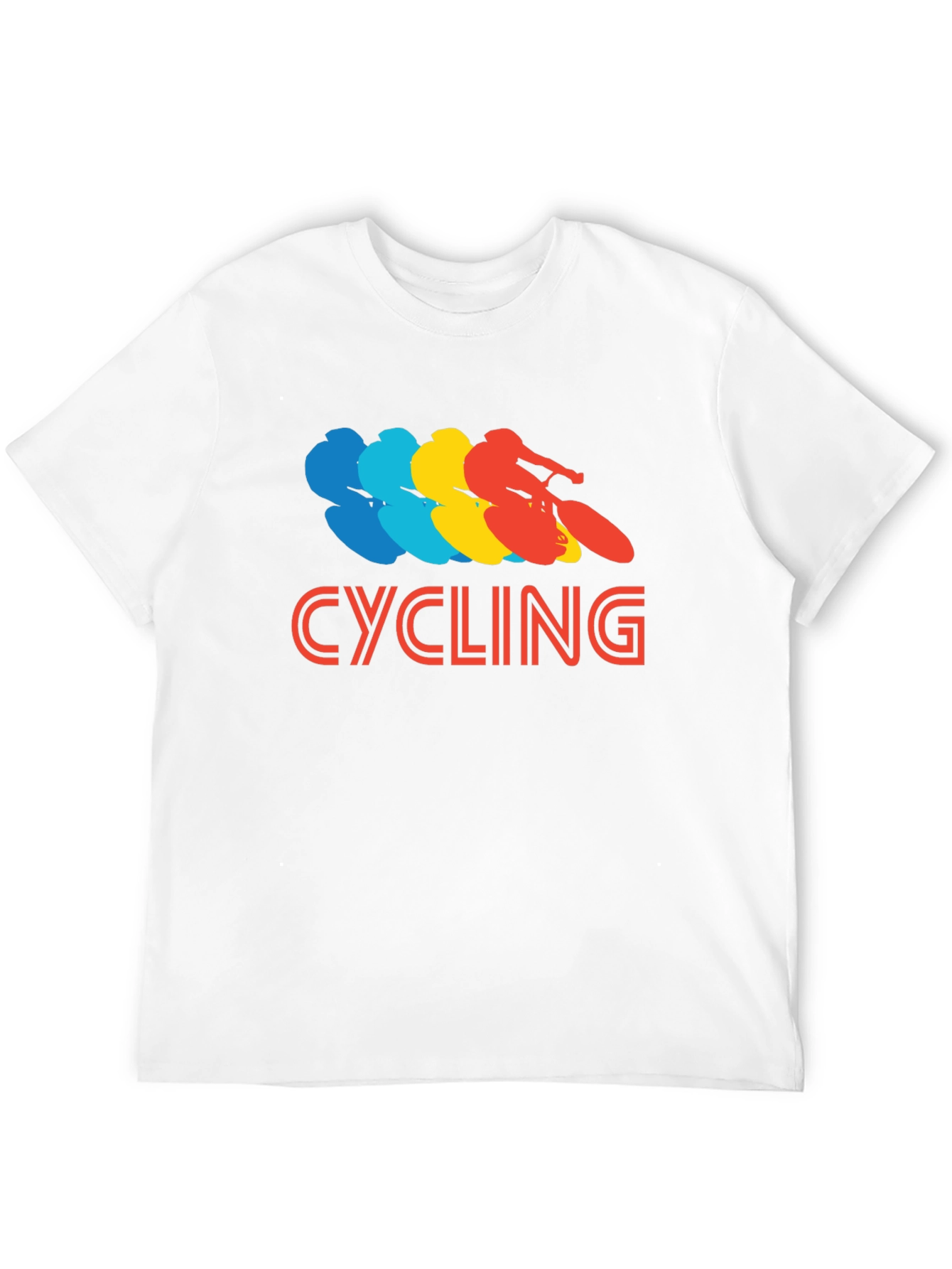 Black Retro Cycling Graphic Tee - Black Cotton T-Shirt view 12