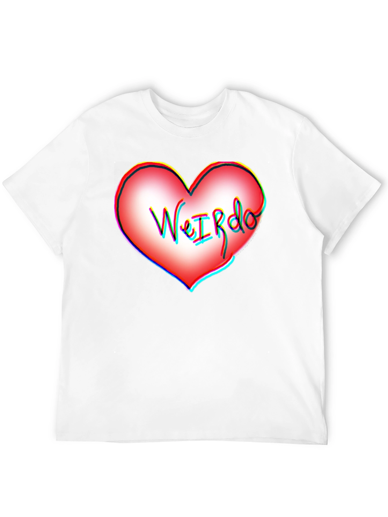 Black WeIRdo Heart Graphic T-Shirt - Unique Design view 12