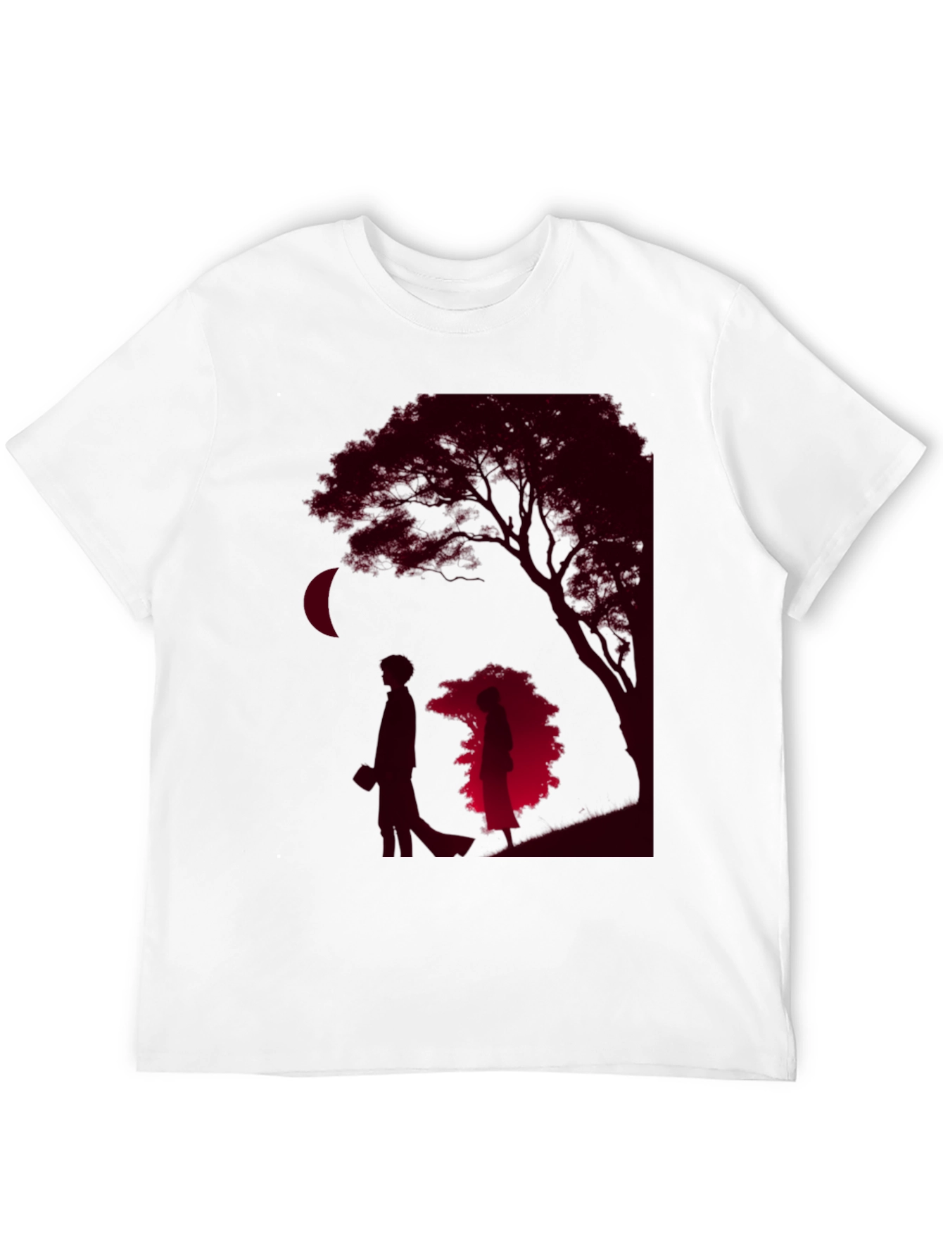 Black Romantic Silhouette Graphic Tee view 12