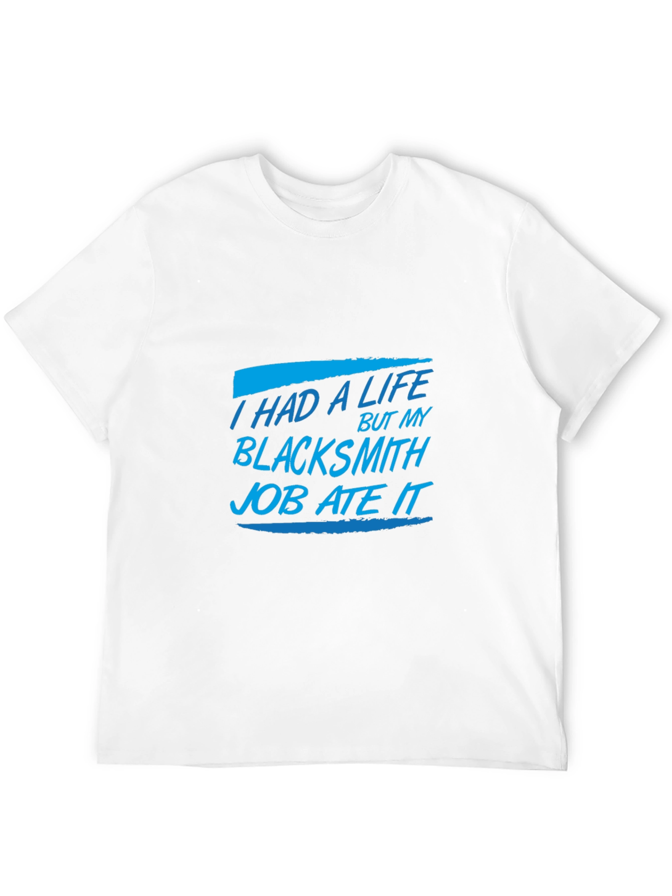 Black Blacksmith Job T-Shirt Funny Black Tee view 12
