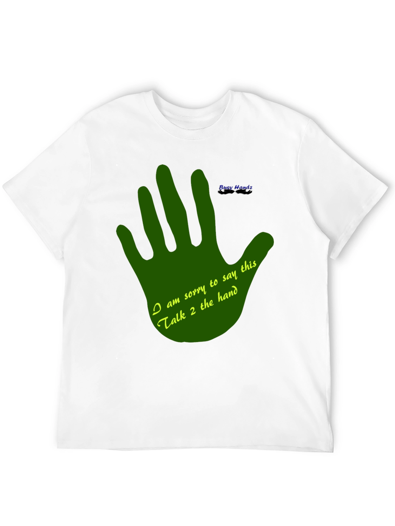 Black Talk to the Hand Graphic T-Shirt - Funny Novelty Tee view 12