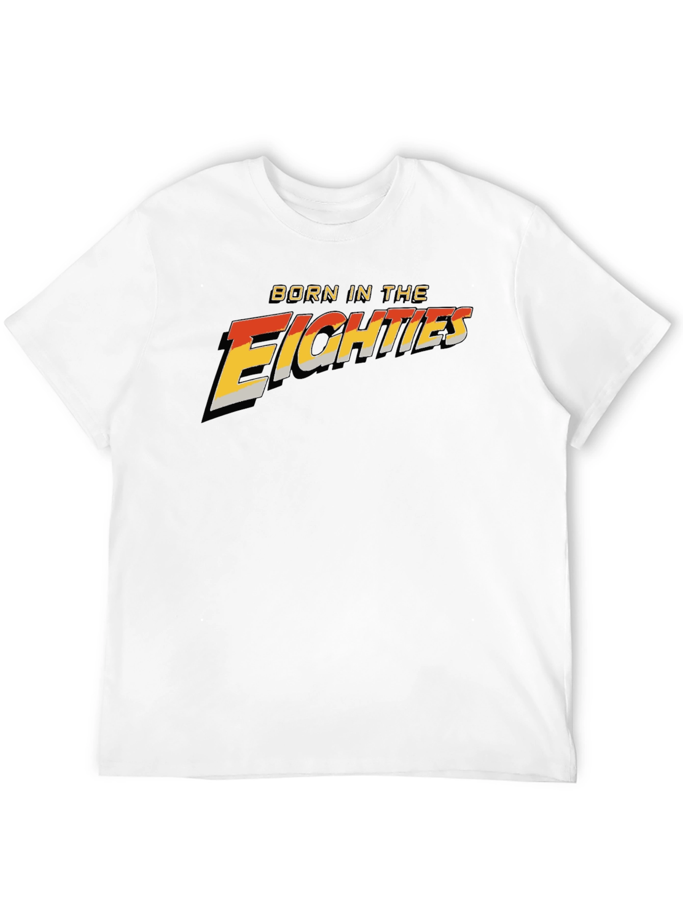 Black Born in the Eighties Retro T-Shirt view 12