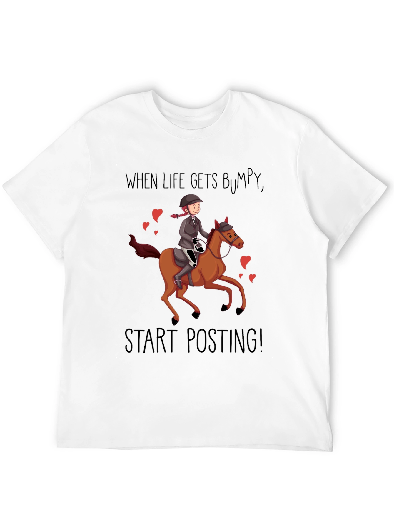 Black Equestrian T-Shirt - When Life Gets Bumpy view 12