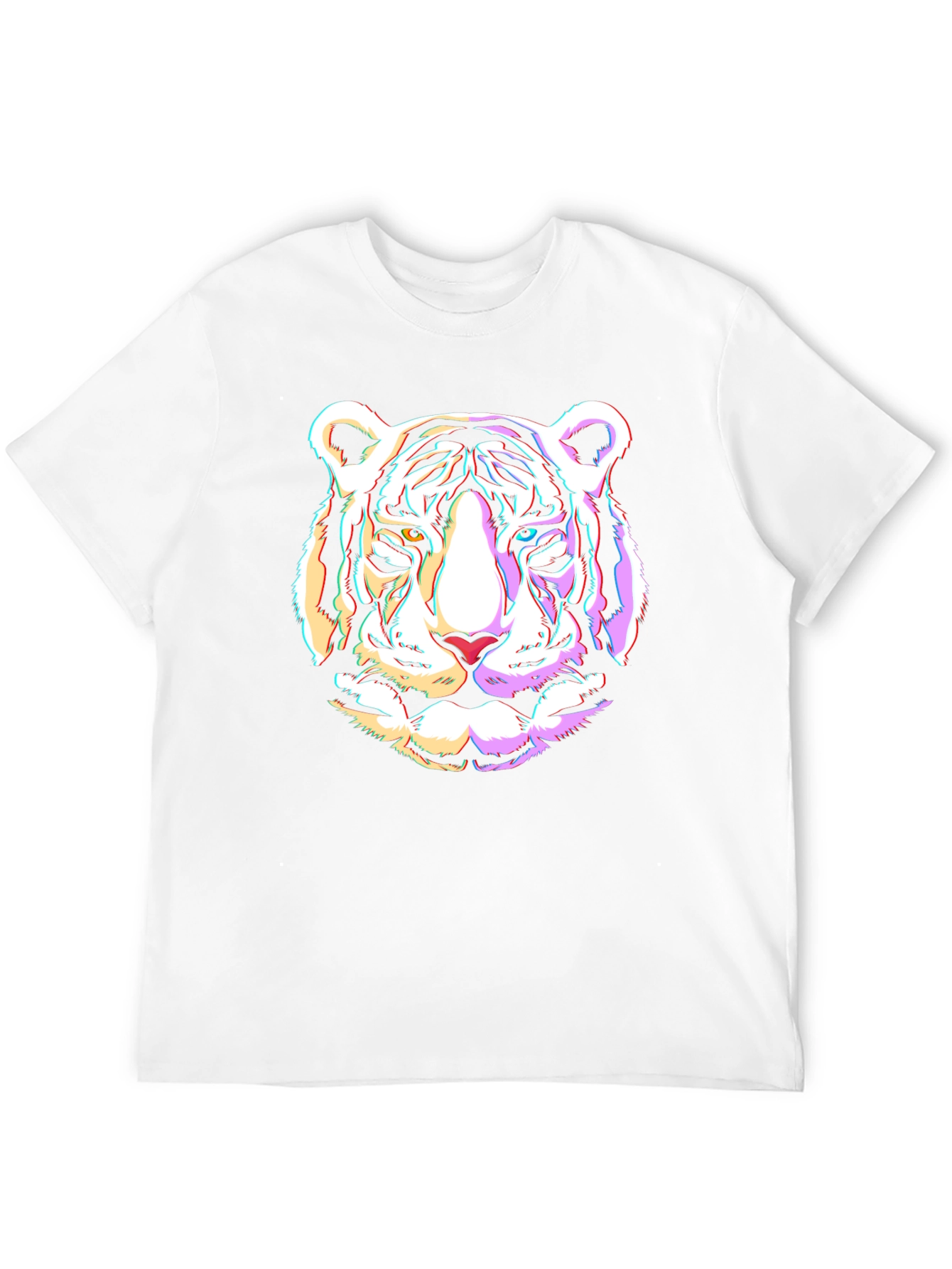 Black Cool Tiger Graphic Black T-Shirt view 12