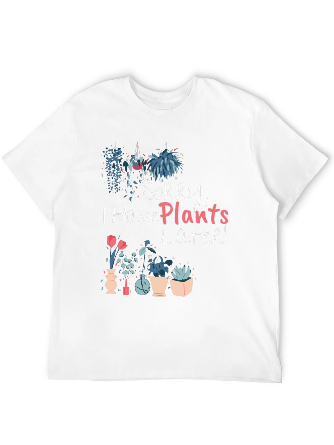 Black Plant Lover Graphic Tee - Sorry I Have Plants Later view 12