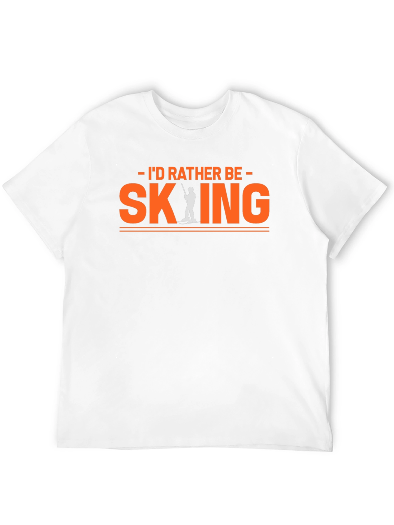 Black I'd Rather Be Skiing T-Shirt view 12