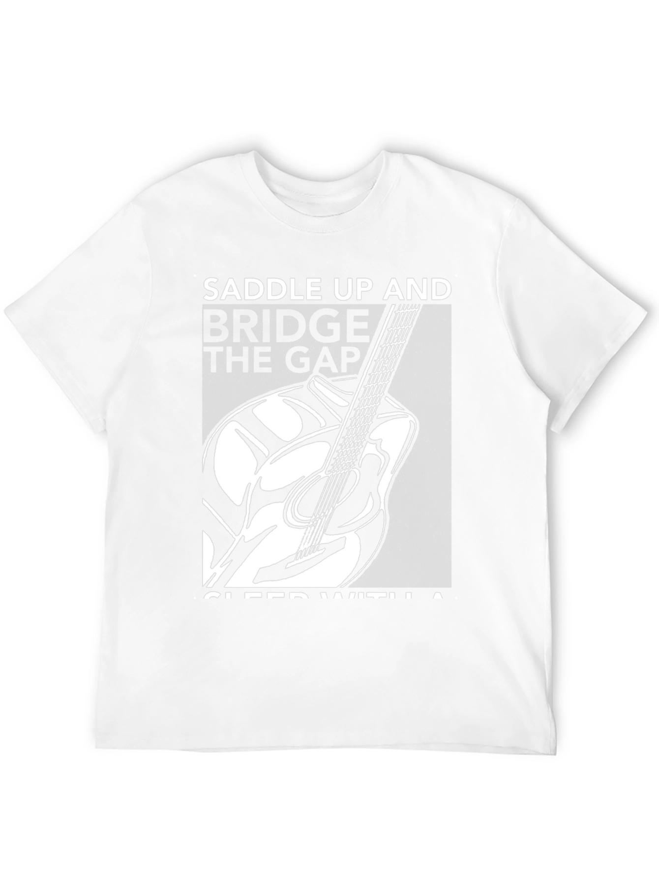 Black Saddle Up Guitar Graphic Black T-Shirt view 12