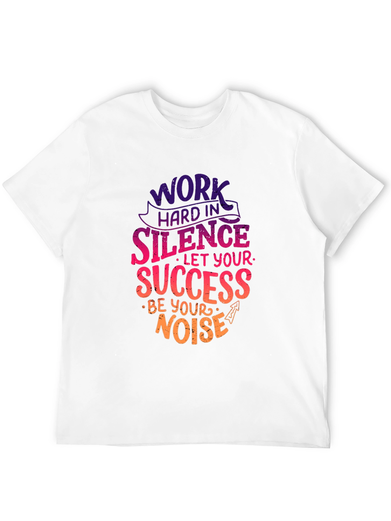 Black Work Hard in Silence T-Shirt Motivational Quote Tee view 12