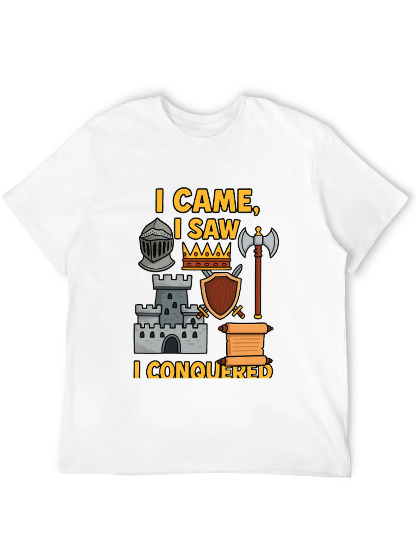 Black I Came, I Saw, I Conquered Graphic T-Shirt view 12