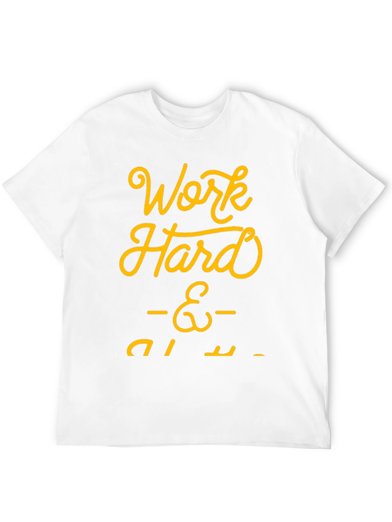 Black Work Hard Play Harder Black Graphic Tee view 12