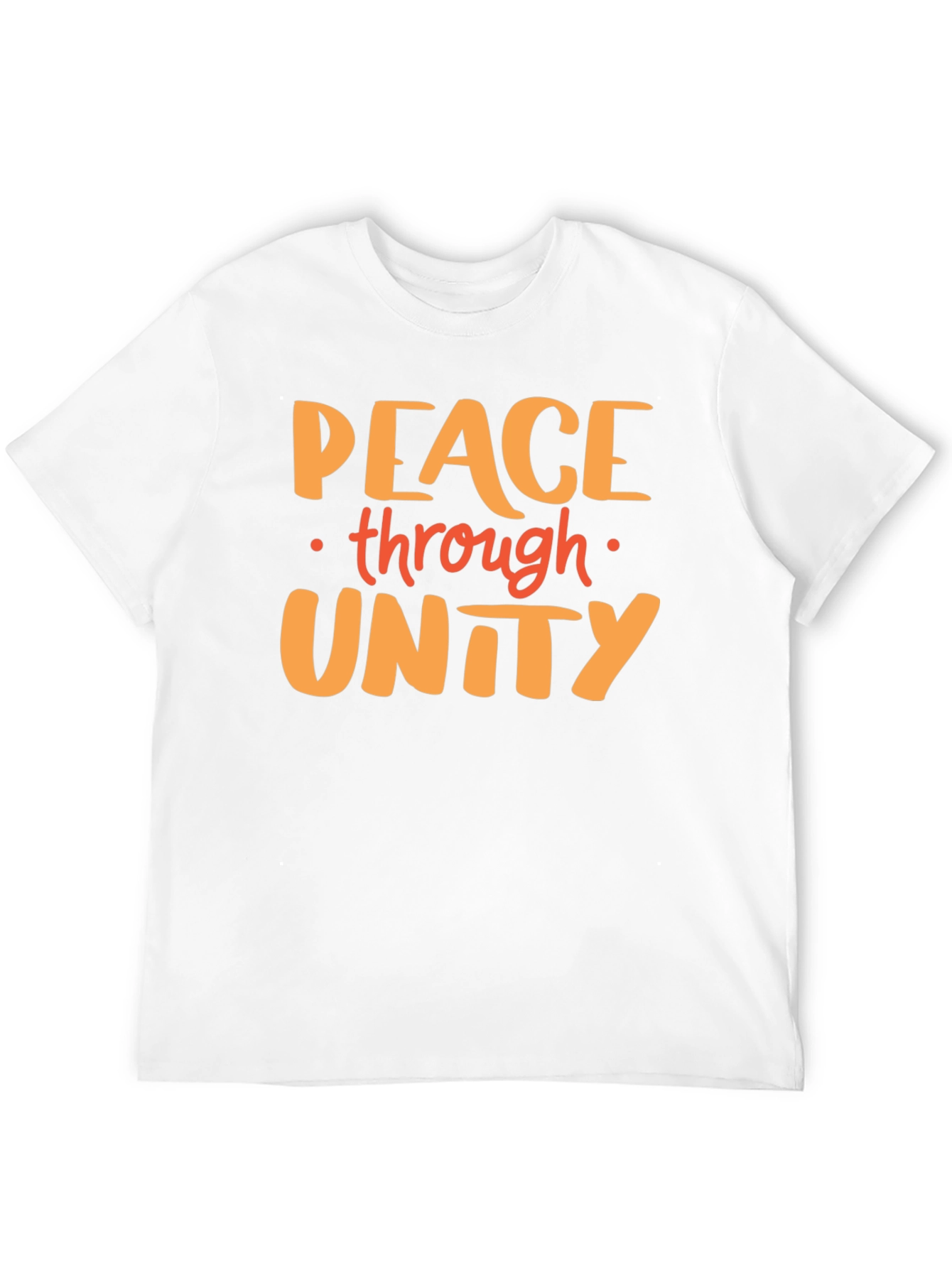 Black Peace Through Unity Graphic Tee - Black view 12