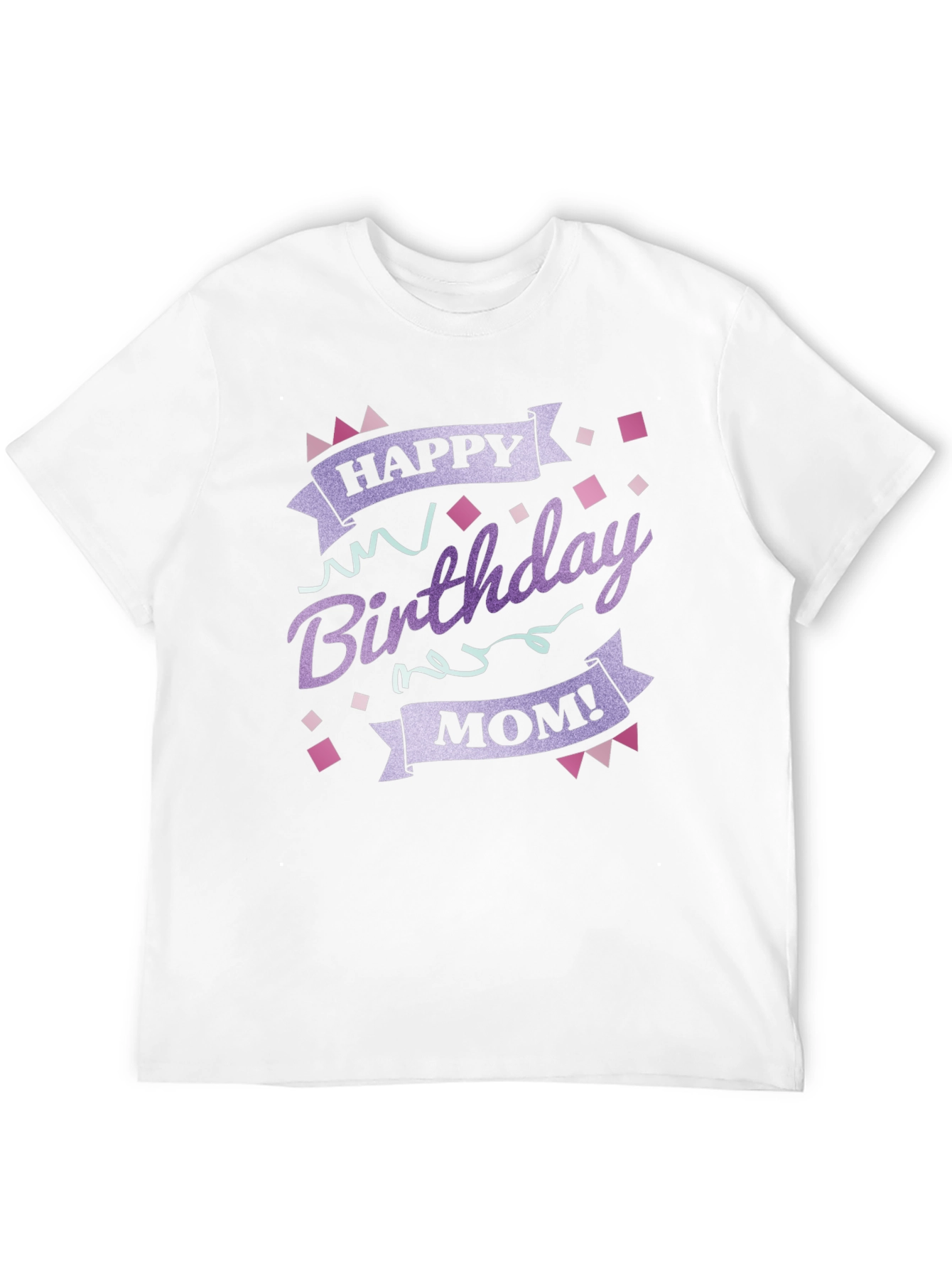 Black Happy Birthday Mom Graphic T-Shirt view 12